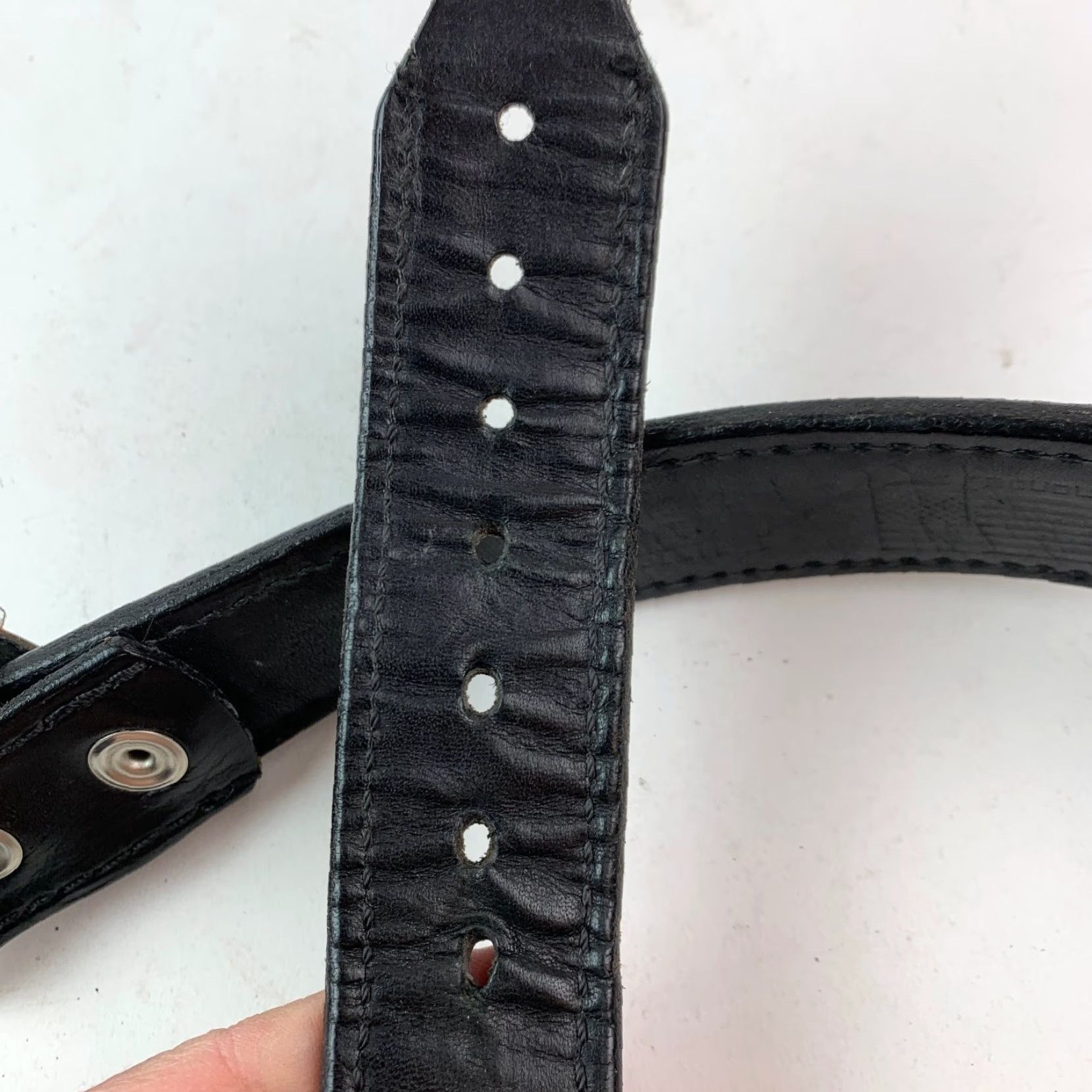 Vintage Alien Gear Heavy Men’s Black Tactical Belt Leather Roller Buckle 34 Leather Belt 1.5" Wide Mens Vintage? No (but actually not vintage). Size 34 - 7 Thumbnail