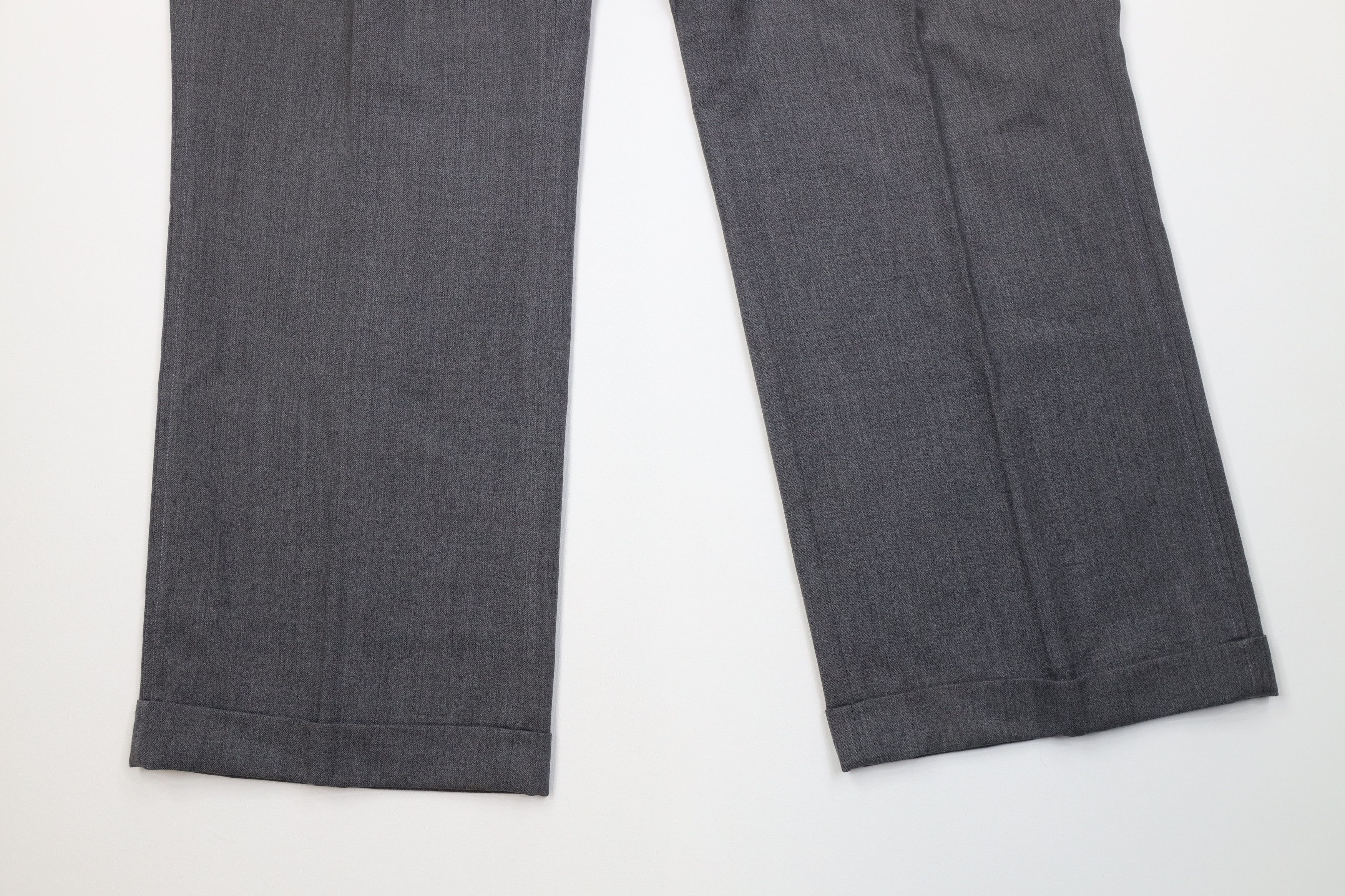 Lands' End Vintage 80s Lands End Knit Wide Leg Chino Pants Gray USA Size US 40 / EU 56 - 4 Thumbnail