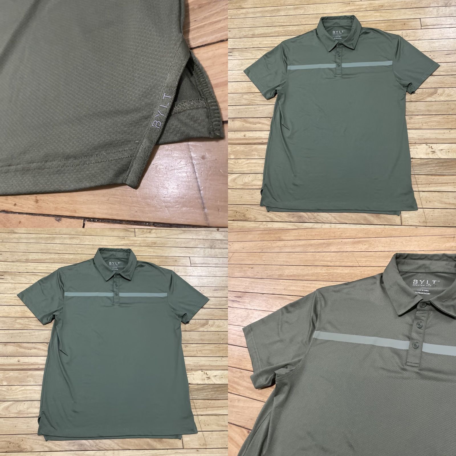 Vintage BYLT Signature Polo Shirt Men XL Green Stripe Polo Shirt Green Stripe BYLT Size US XL / EU 56 / 4 - 9 Thumbnail