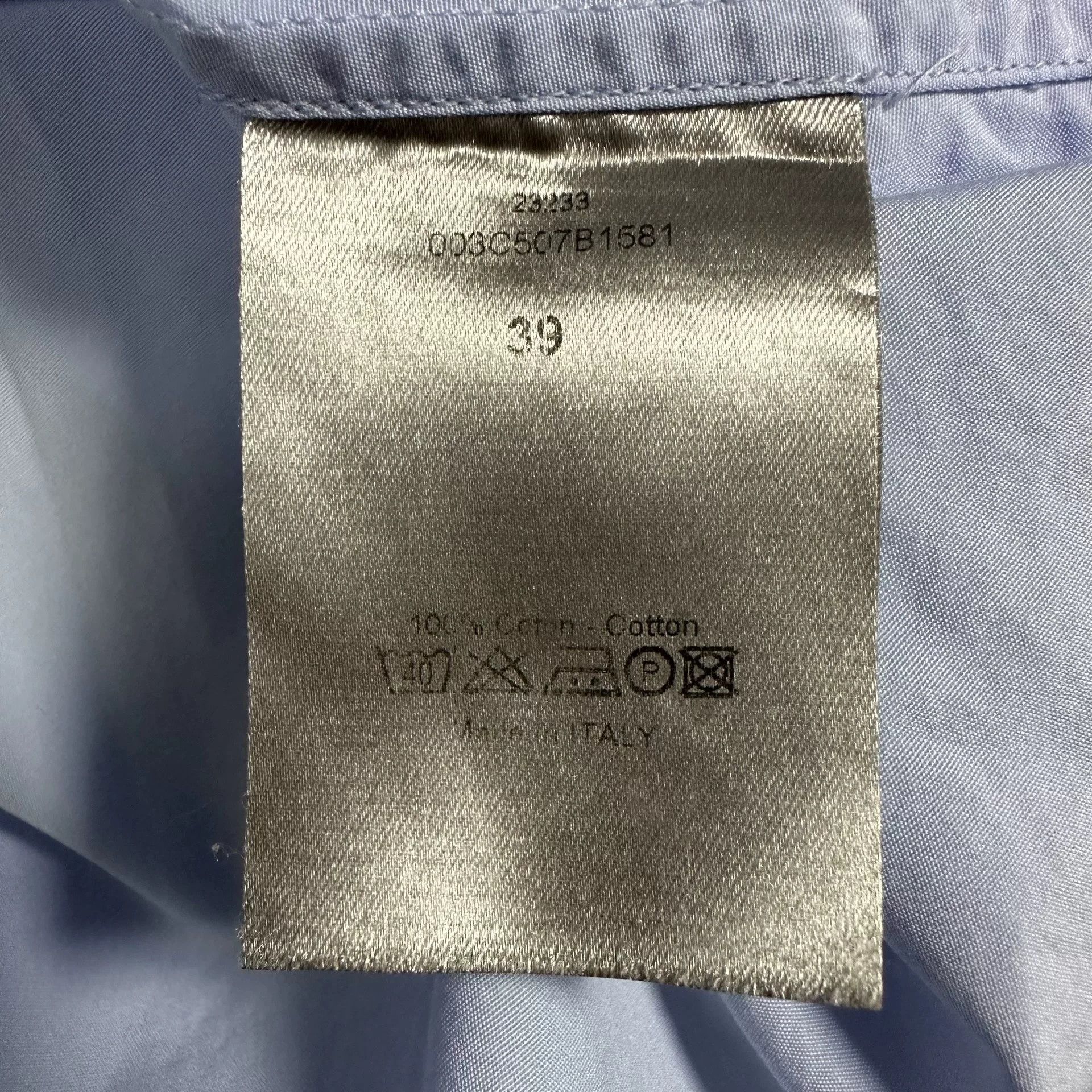 Dior Dior Sky Blue Bee Embroidery Shirt Size US M / EU 48-50 / 2 - 5 Thumbnail