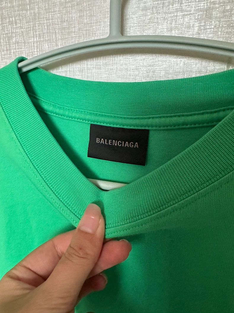 Balenciaga Balenciaga Green Wave Short Sleeve T-Shirt Size US XS / EU 42 / 0 - 4 Thumbnail