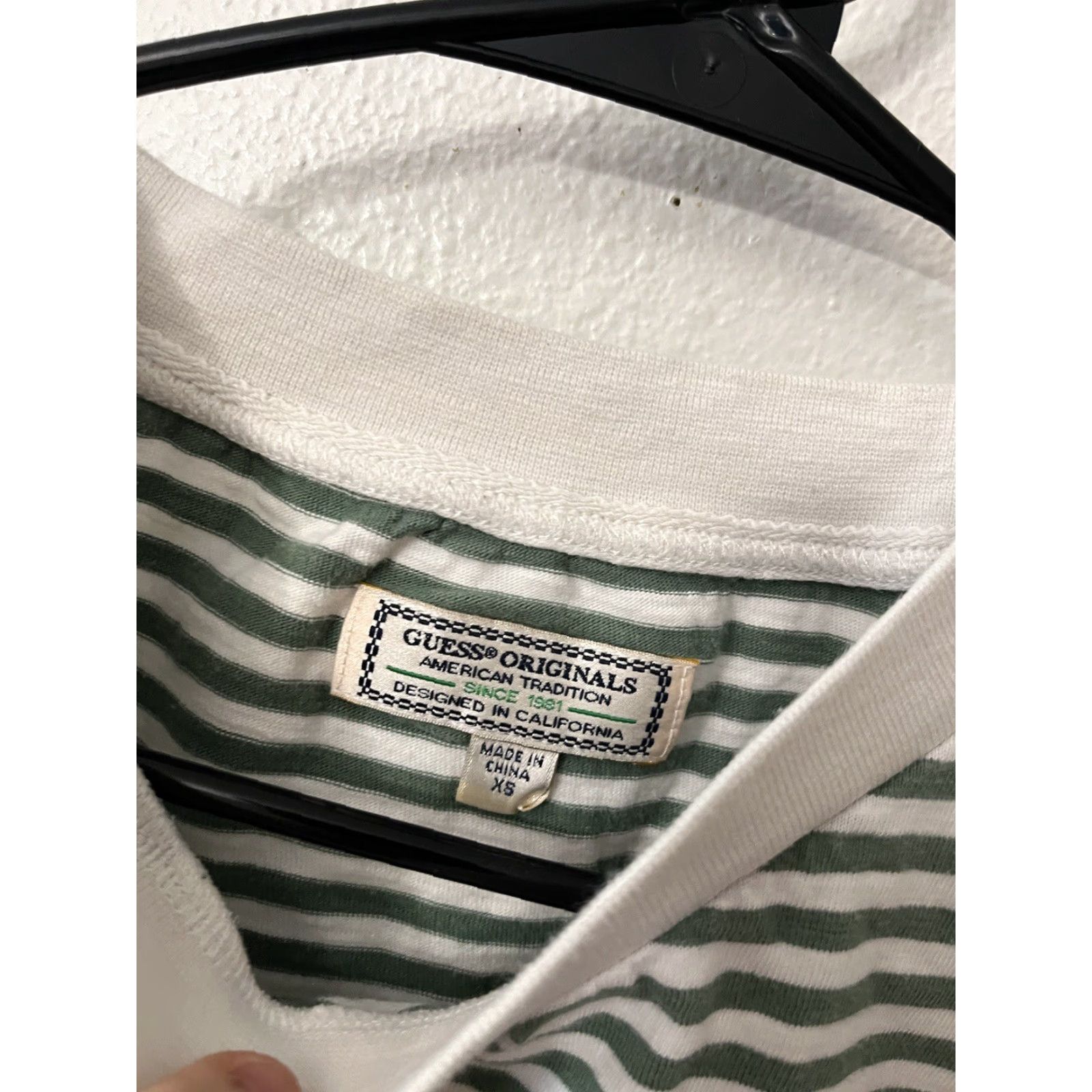 Guess GUESS Originals T Shirt XS Green Striped 90s Vtg Men Short Sleeve Shirt Size US XS / EU 42 / 0 - 4 Thumbnail