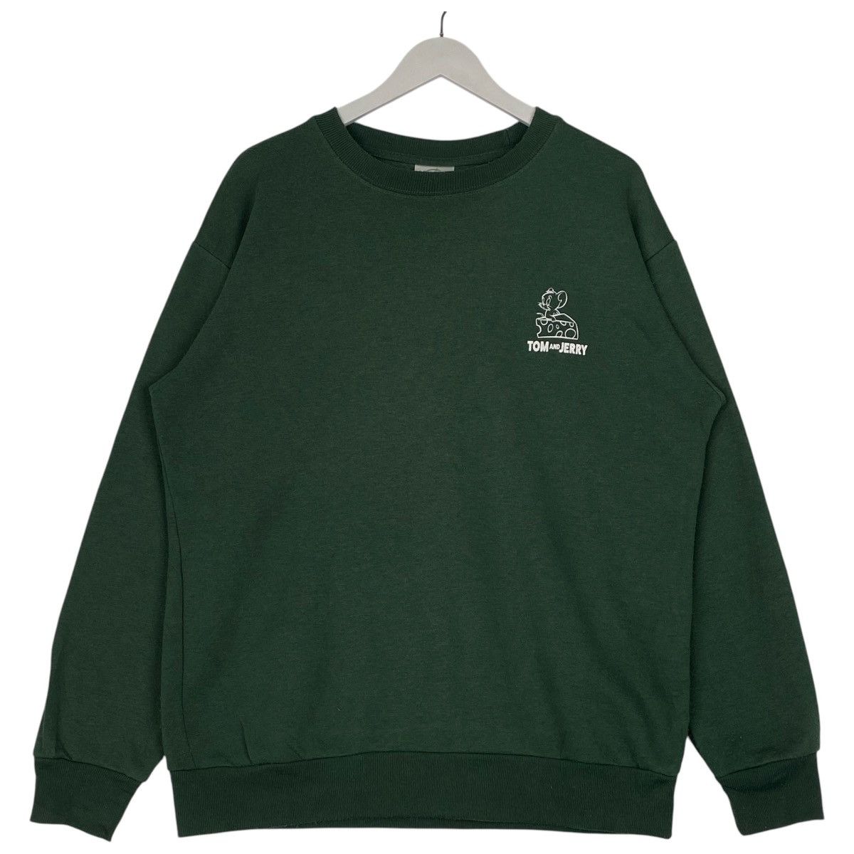 Designer × Vintage Vintage Tom&Jerry Printed Crewneck Sweatshirt Green Size L / US 10 / IT 46 - 1 Thumbnail