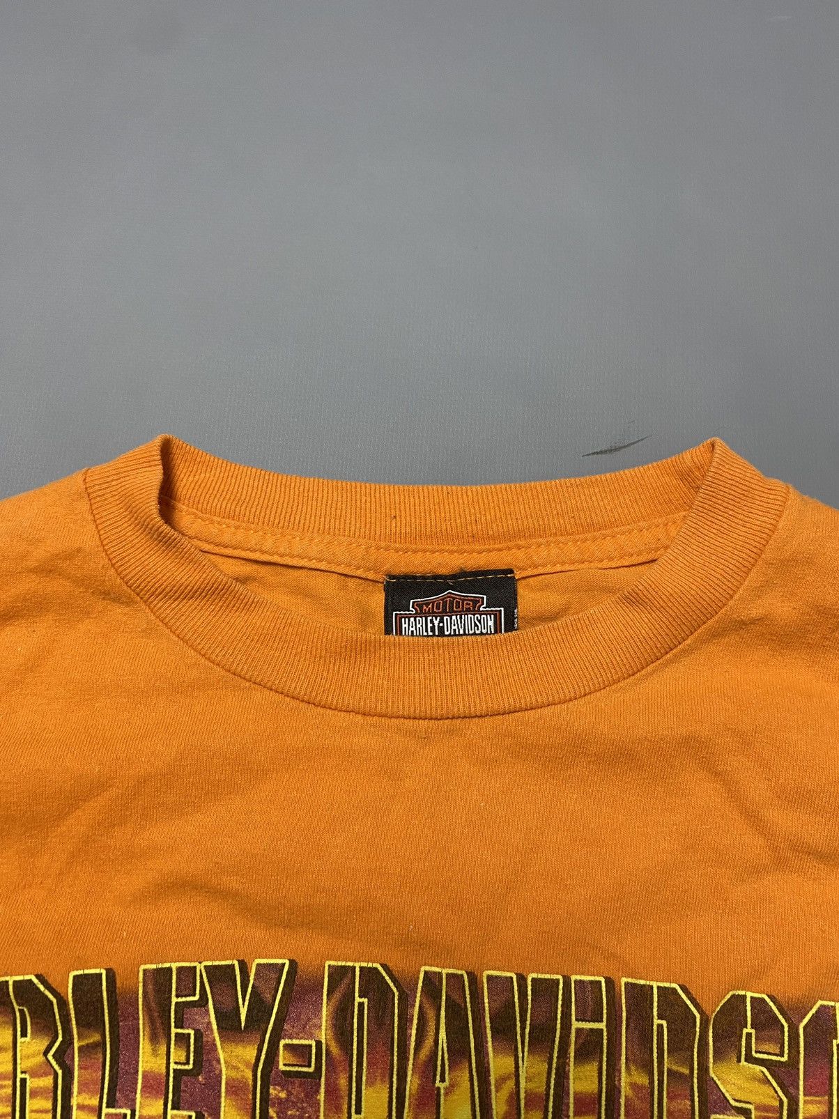 Harley Davidson 2000s Harley Davidson T-Shirt Graphic Print Orange USA Sz M Size US M / EU 48-50 / 2 - 6 Thumbnail