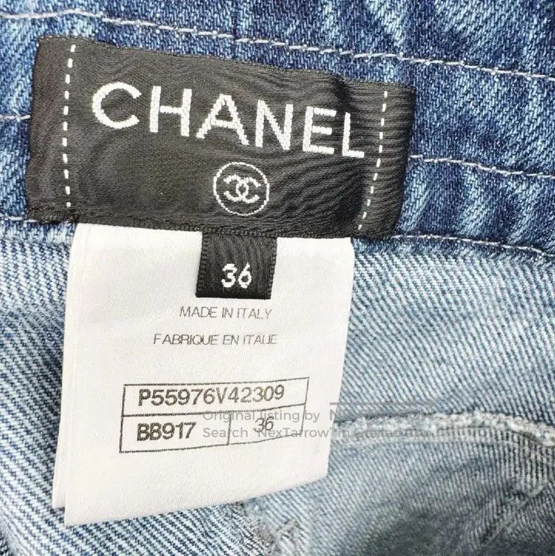 Chanel Chanel Light Blue Summer Denim Skirt . Size 23" - 4 Thumbnail
