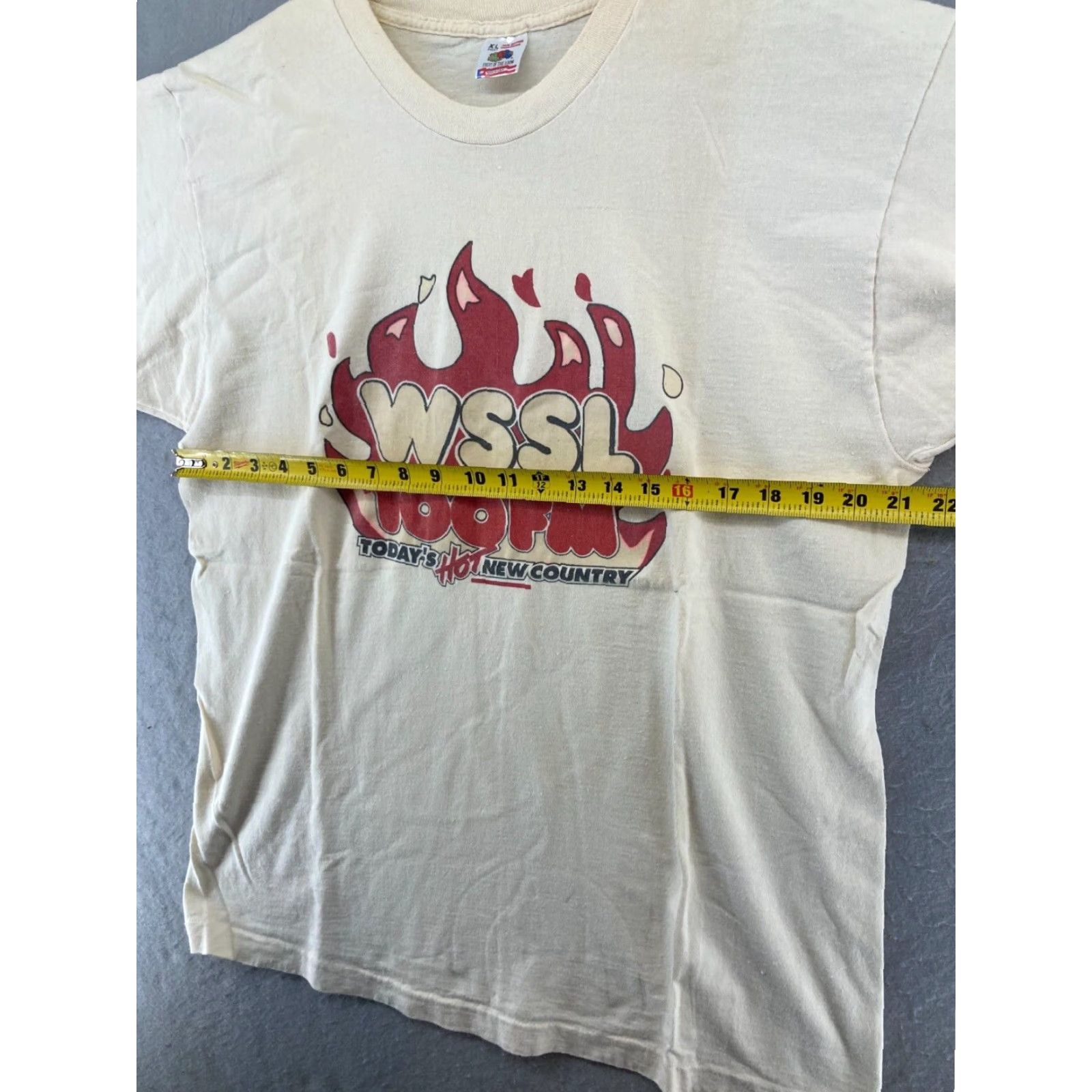Fruit Of The Loom WSSL 100FM Mens Promo TShirt White XL USA MADE Shirt Mens XL White USA Fruit of the Loom Graphic Print Crew Neck Short Sleeve Jersey Size US XL / EU 56 / 4 - 3 Thumbnail