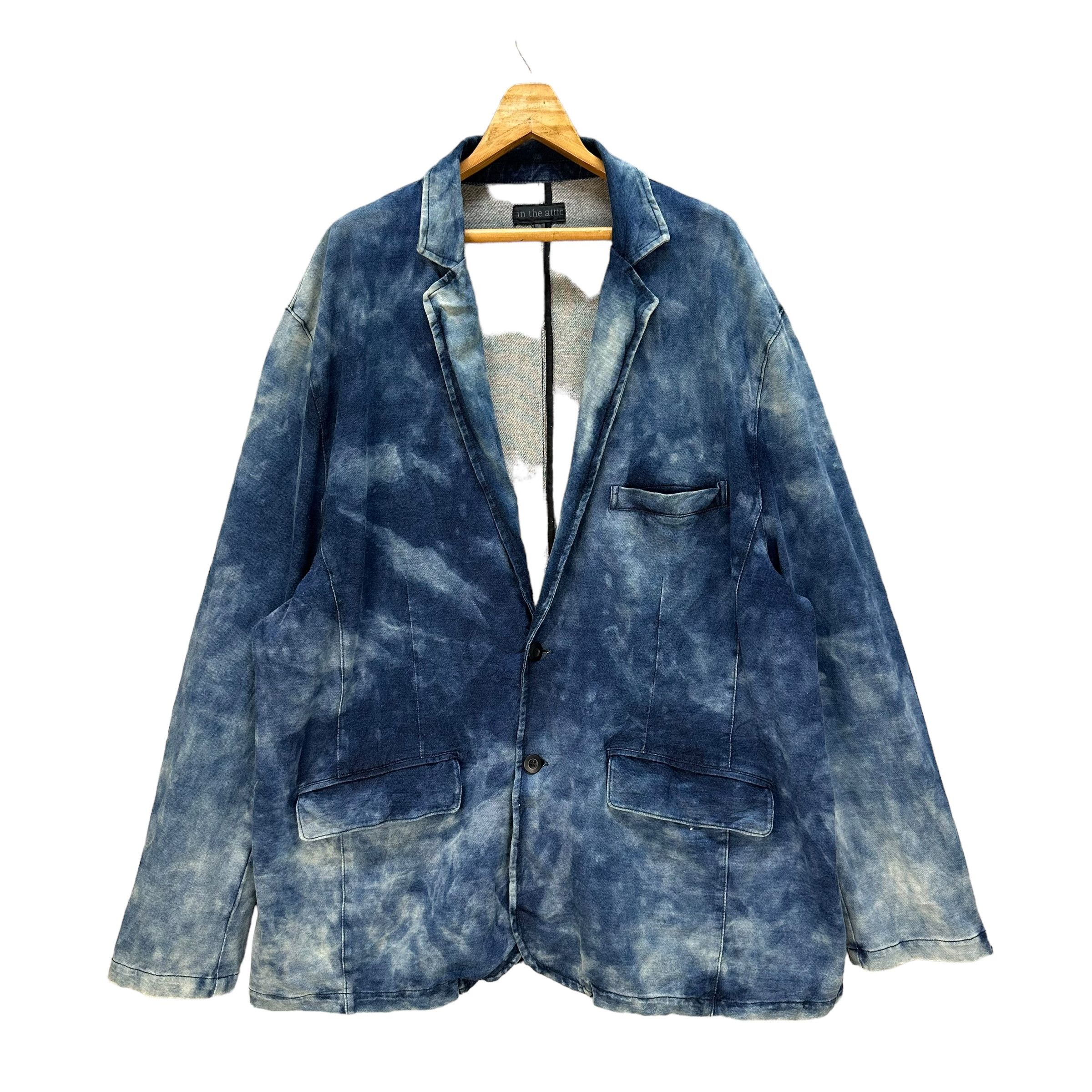 IN THE ATTIC Acid Wash Casual Jacket #A49-1140