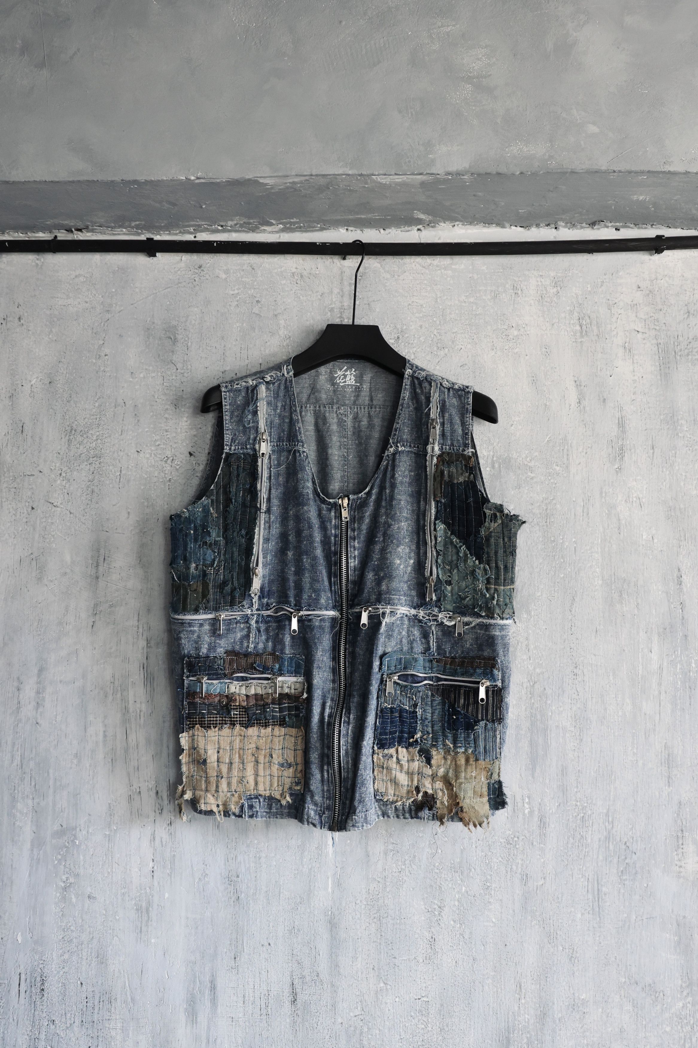 Hana Indigo Denim vest Boro the vintage japan textiles Size US S / EU 44-46 / 1 - 1 Thumbnail