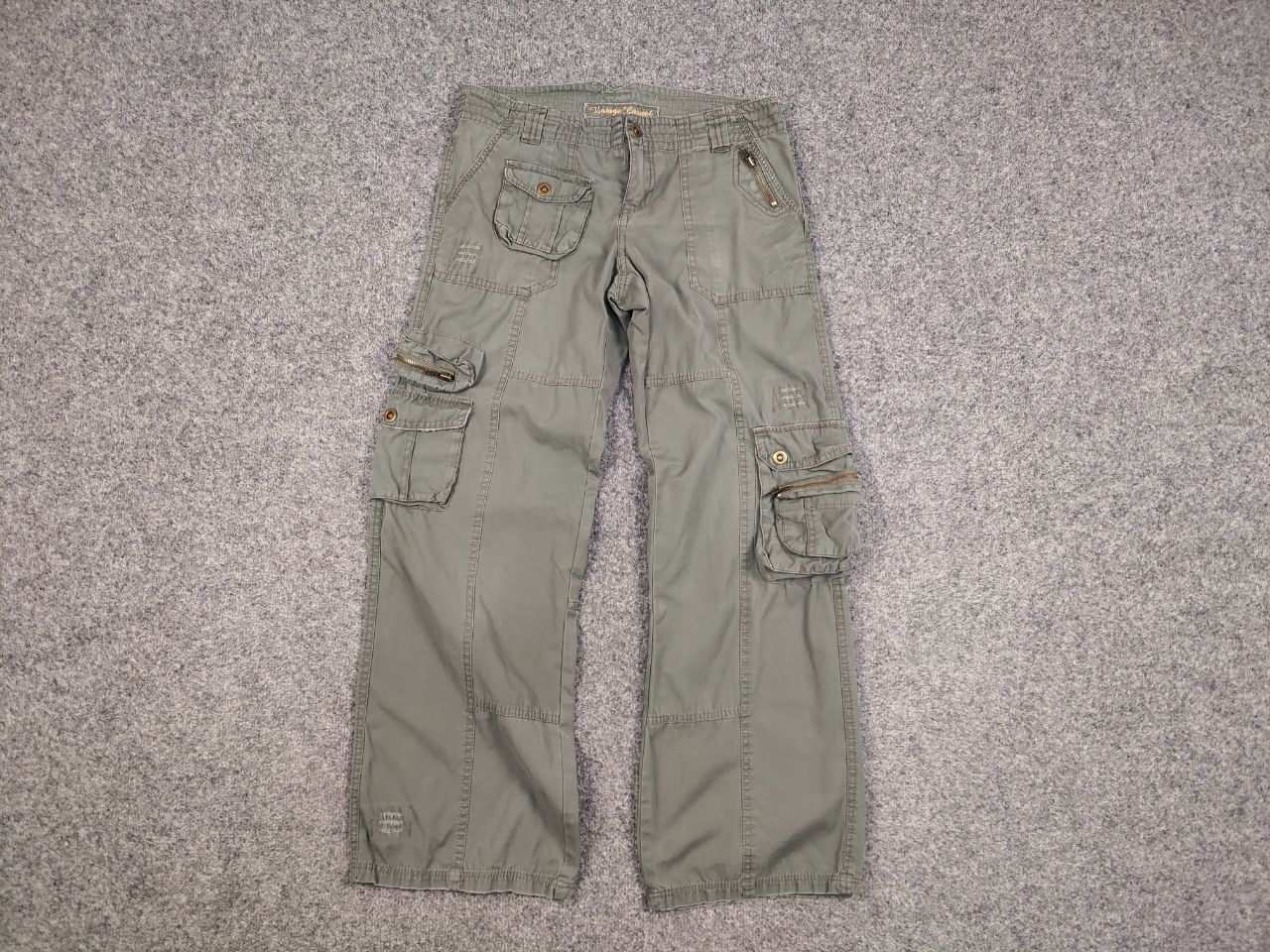Japanese Brand Vintage 90's Japanese Style Baggy Cargo Military Wmns Pants Size 28" / US 6 / IT 42 - 6 Thumbnail