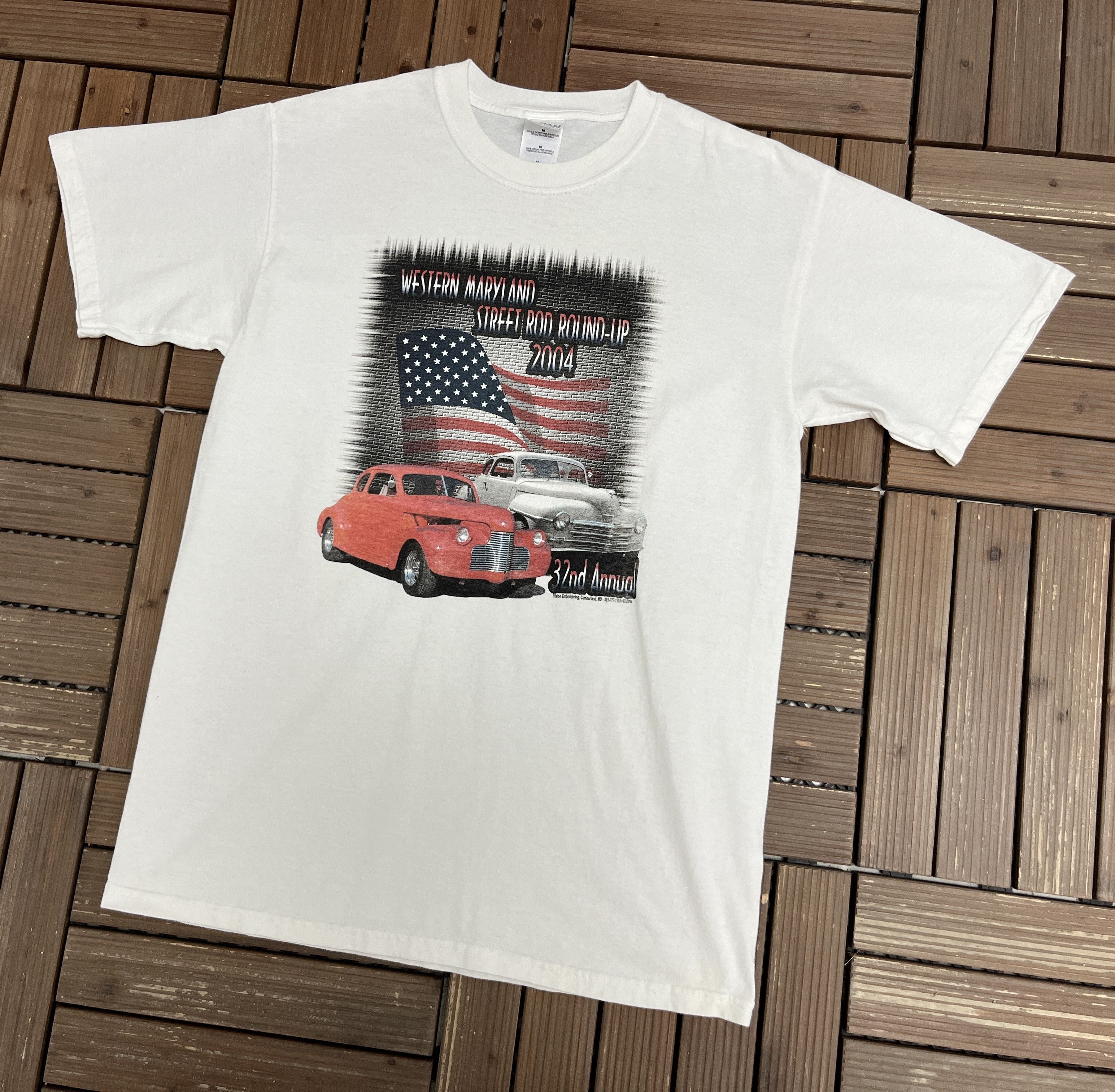 Vintage Western Maryland Street Rod 2004 Vintage White T-Shirt Tee Size US M / EU 48-50 / 2 - 3 Thumbnail