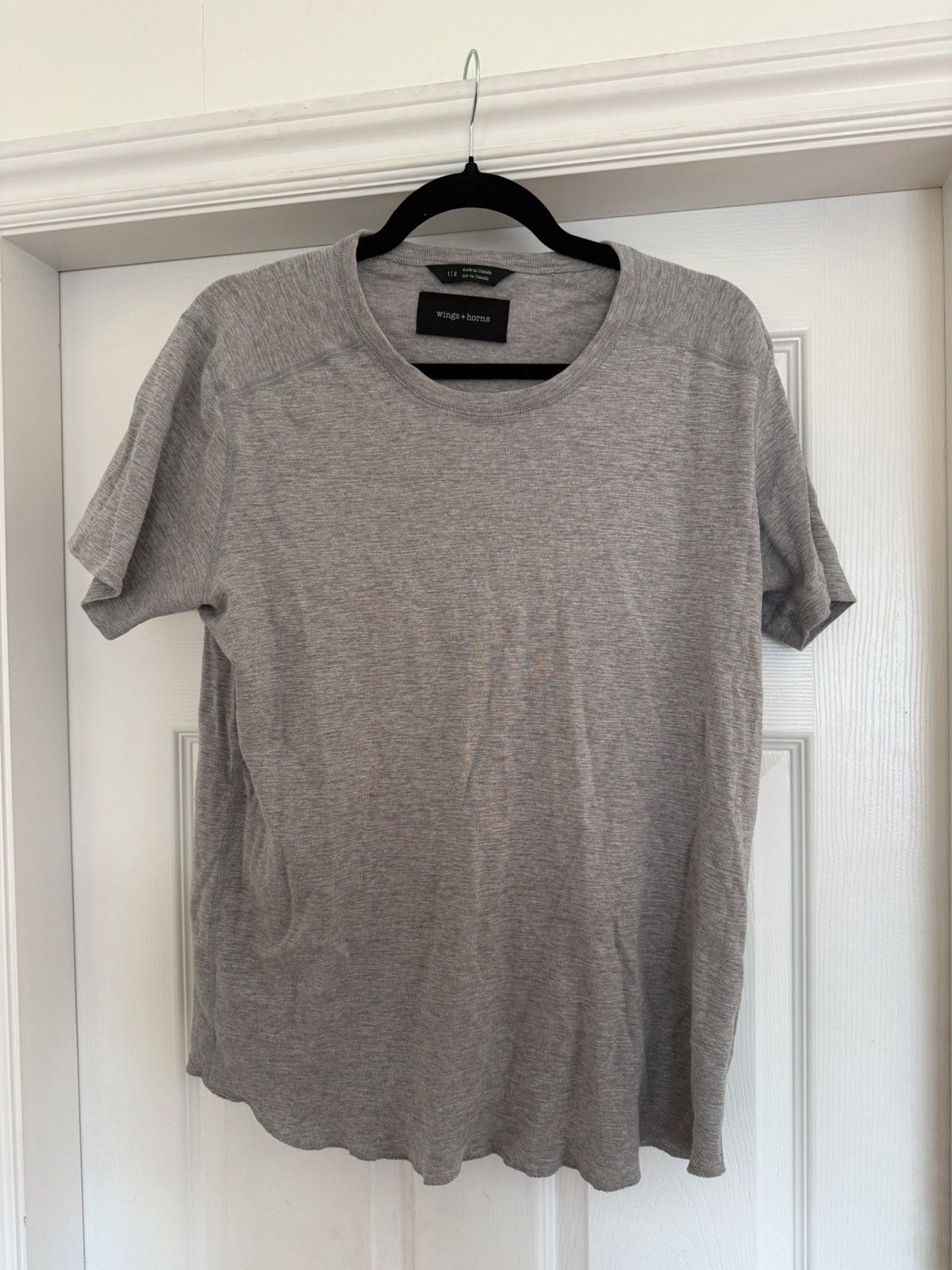Wings + Horns Grey Curved Hem Tshirt Size US M / EU 48-50 / 2 - 1 Thumbnail