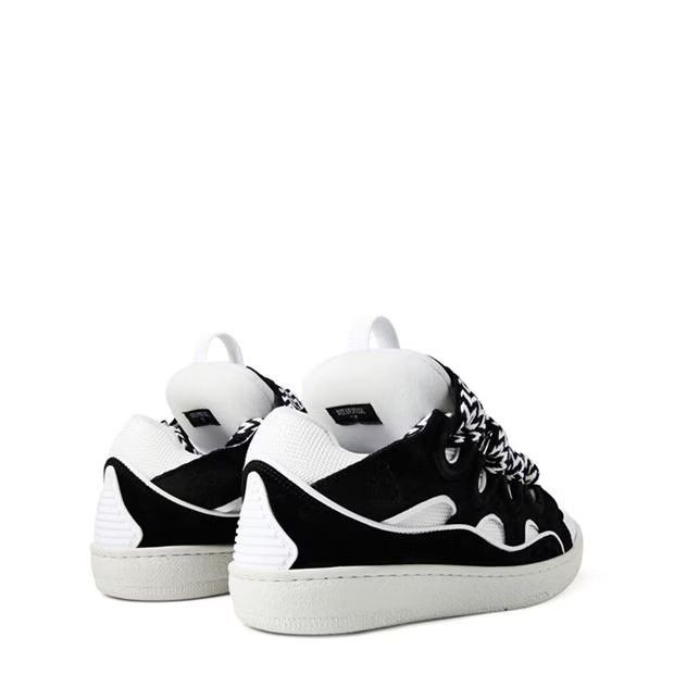 Lanvin o1g2r1mq1024 Curb Sneakers in White & Black Size US 8 / IT 38 - 4 Thumbnail