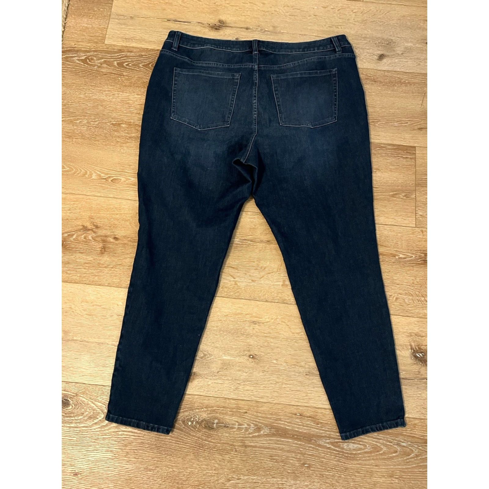 Vintage Lane Bryant Jeans Womens Blue Denim Mid Rise Skinny Size 22 NWT B Size 40" / US 18 - 2 Thumbnail