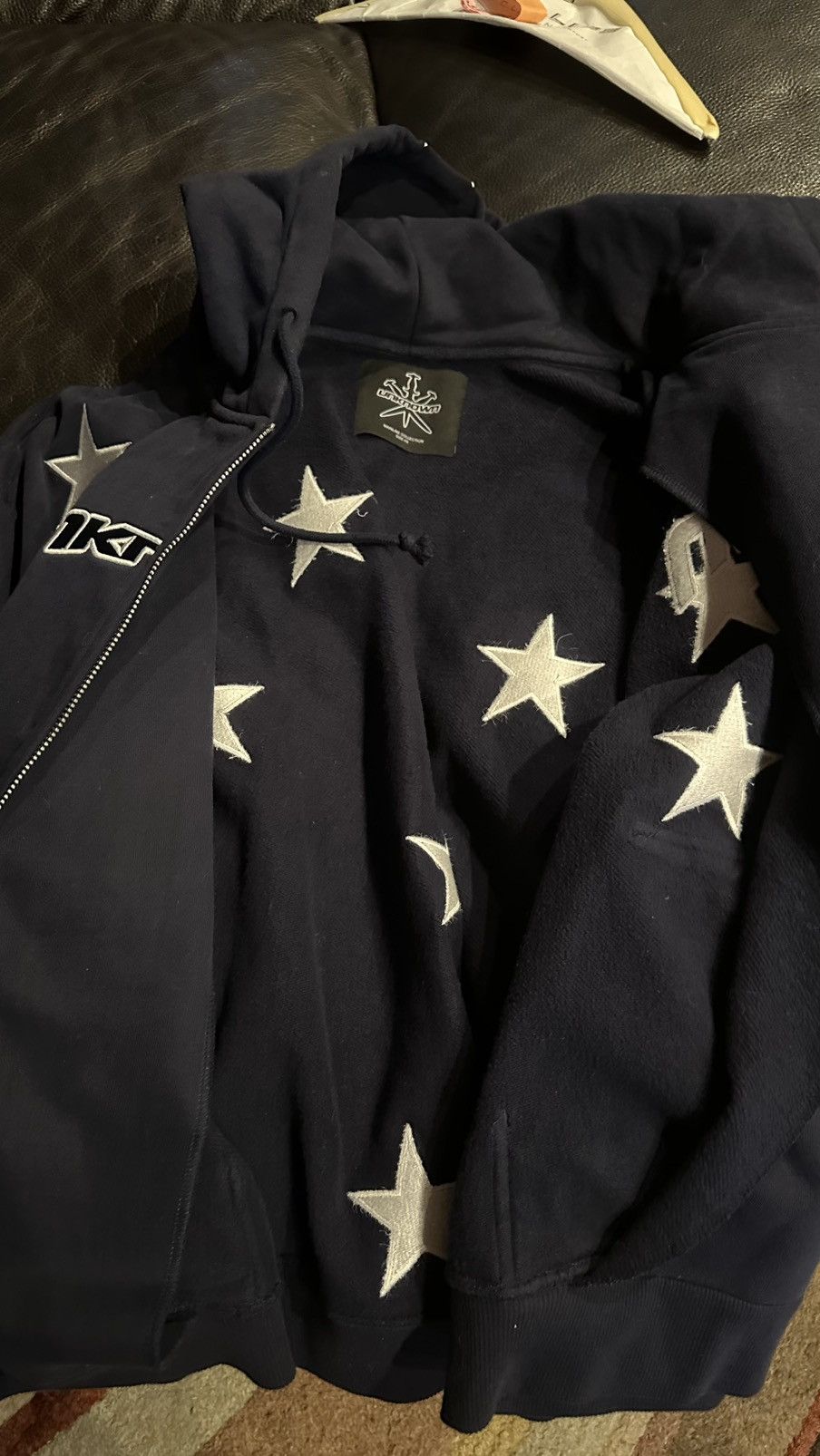 Unknown London Unknown London All Over Star Zip Hoodie Size US XS / EU 42 / 0 - 4 Thumbnail