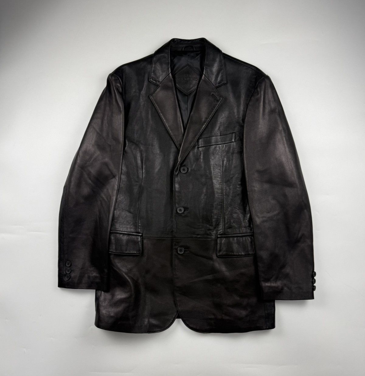 Balenciaga Vintage Balenciaga Lamb Leather Blazer Size US L / EU 52-54 / 3 - 1 Thumbnail