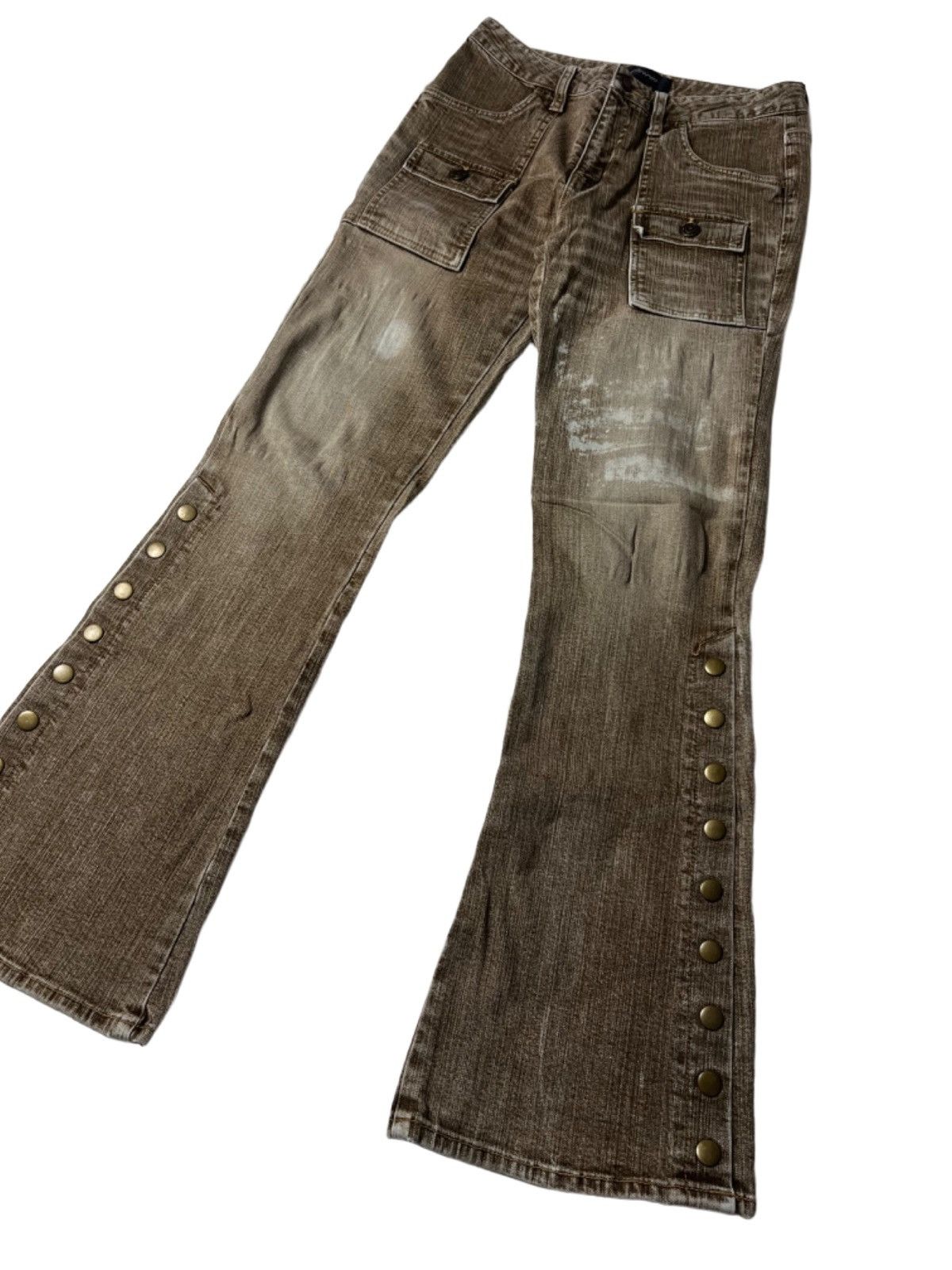 If Six Was Nine Oririn Baker Double Pocket Button Bootcut Jeans Size 28" / US 6 / IT 42 - 1 Thumbnail