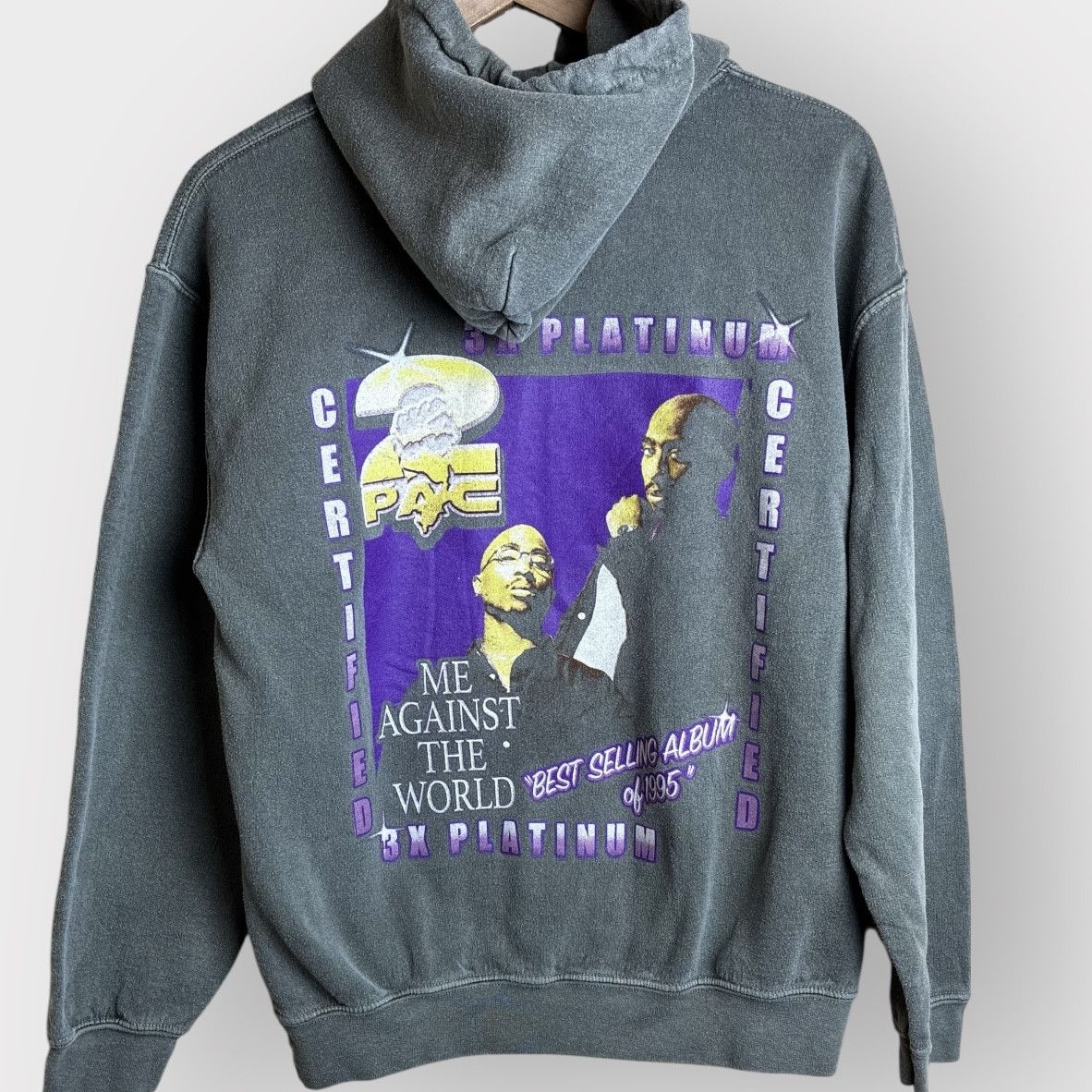 Vintage Vintage 1990's Tupac Best Selling Album 95" Sweatshirt Size US M / EU 48-50 / 2 - 2 Thumbnail