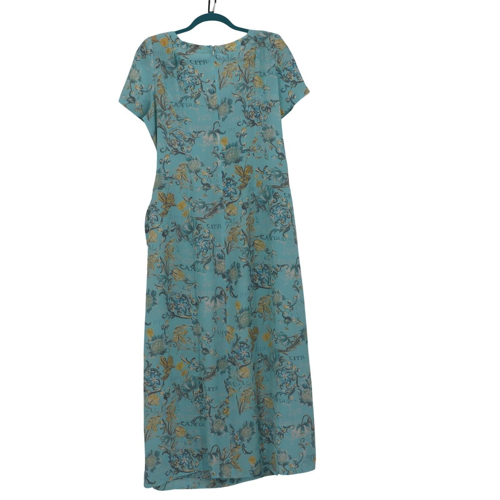 Escada Escada Silk Floral Maxi Dress Womens L Blue Margaretha Ley Size L / US 10 / IT 46 - 4 Thumbnail