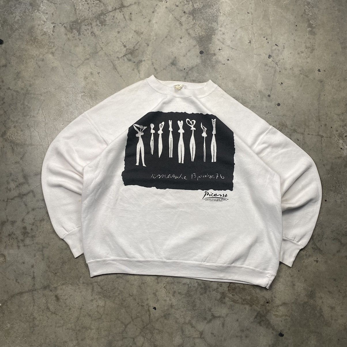 Other Grail 1996 Picasso Ralph Marlin Art Boxy Crewneck Size US XL / EU 56 / 4 - 1 Thumbnail