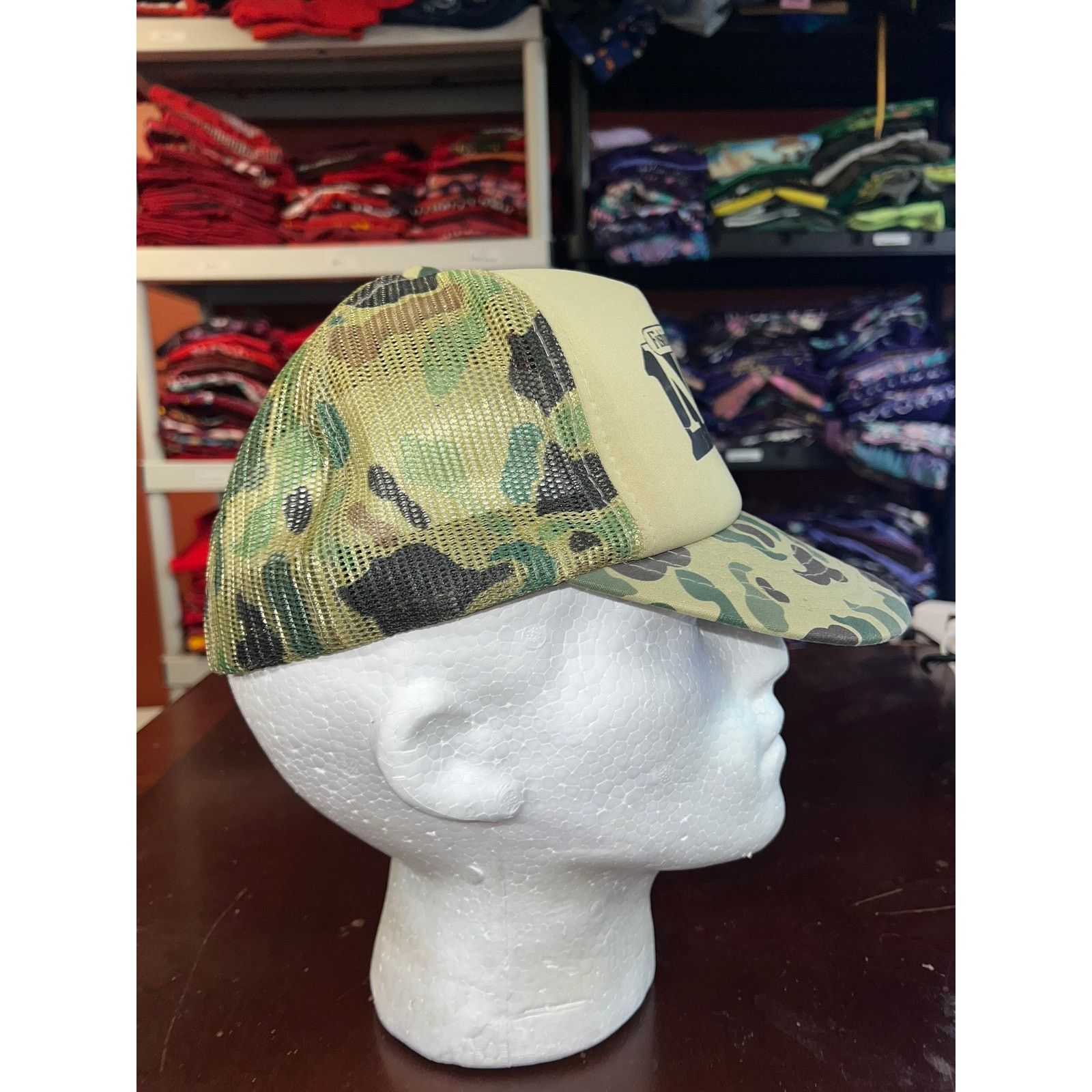 Vintage Vintage Camo Hat Fishing Hunting News Hunt Trucker Snapback Size ONE SIZE - 5 Thumbnail