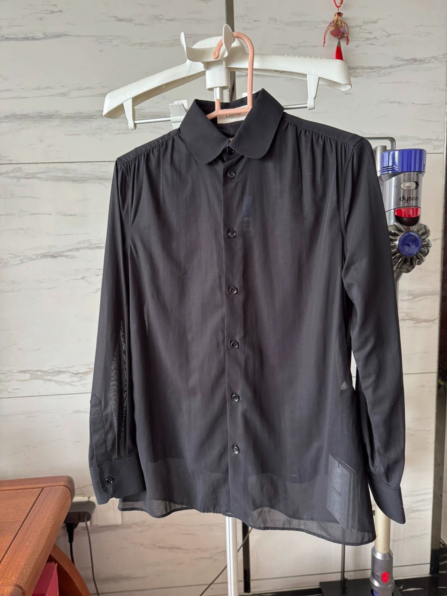 Celine Celine Silk Black Blouse 34 NWT Size XXS / US 00 / IT 34 - 1 Thumbnail