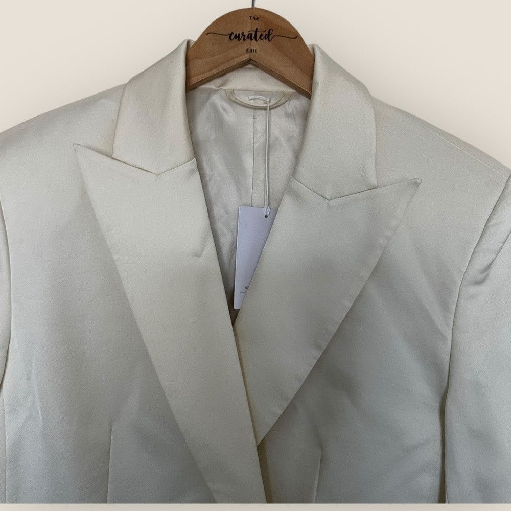 & Other Stories NWT & Other Stories | Relaxed Cut-Away Tailored Blazer | Wh Size M / US 6-8 / IT 42-44 - 7 Thumbnail