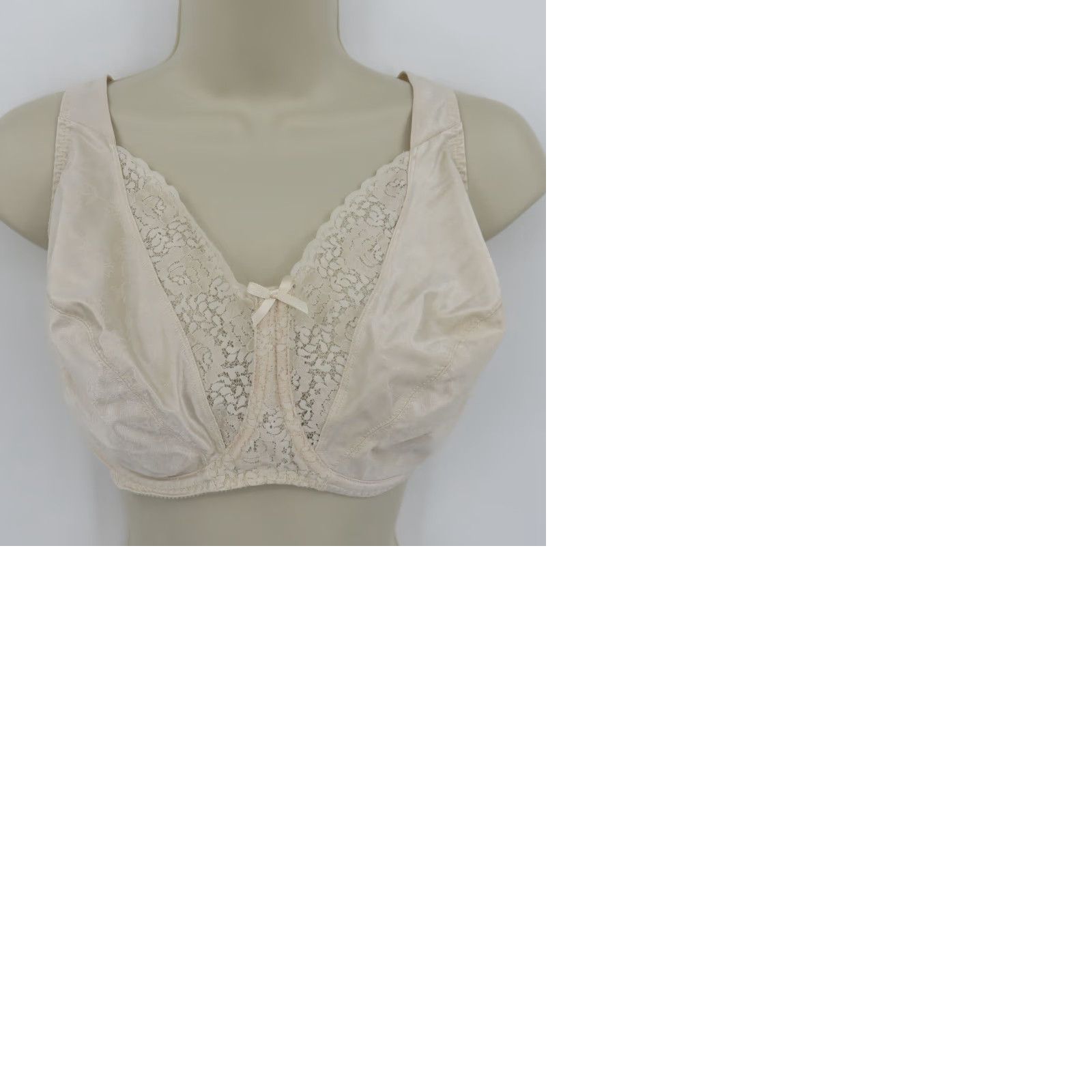 Vintage Playtex Secrets 40DD Underwire Unlined T-Shirt Bra Cream Floral 40DD Womens Vip Lounge Style 4422 Size ONE SIZE - 10 Thumbnail