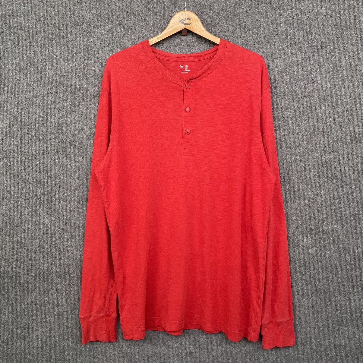 Gap Vintage Gap Quarter Button Blank L/S Tee Kanye West Style Size US XL / EU 56 / 4 - 1 Thumbnail