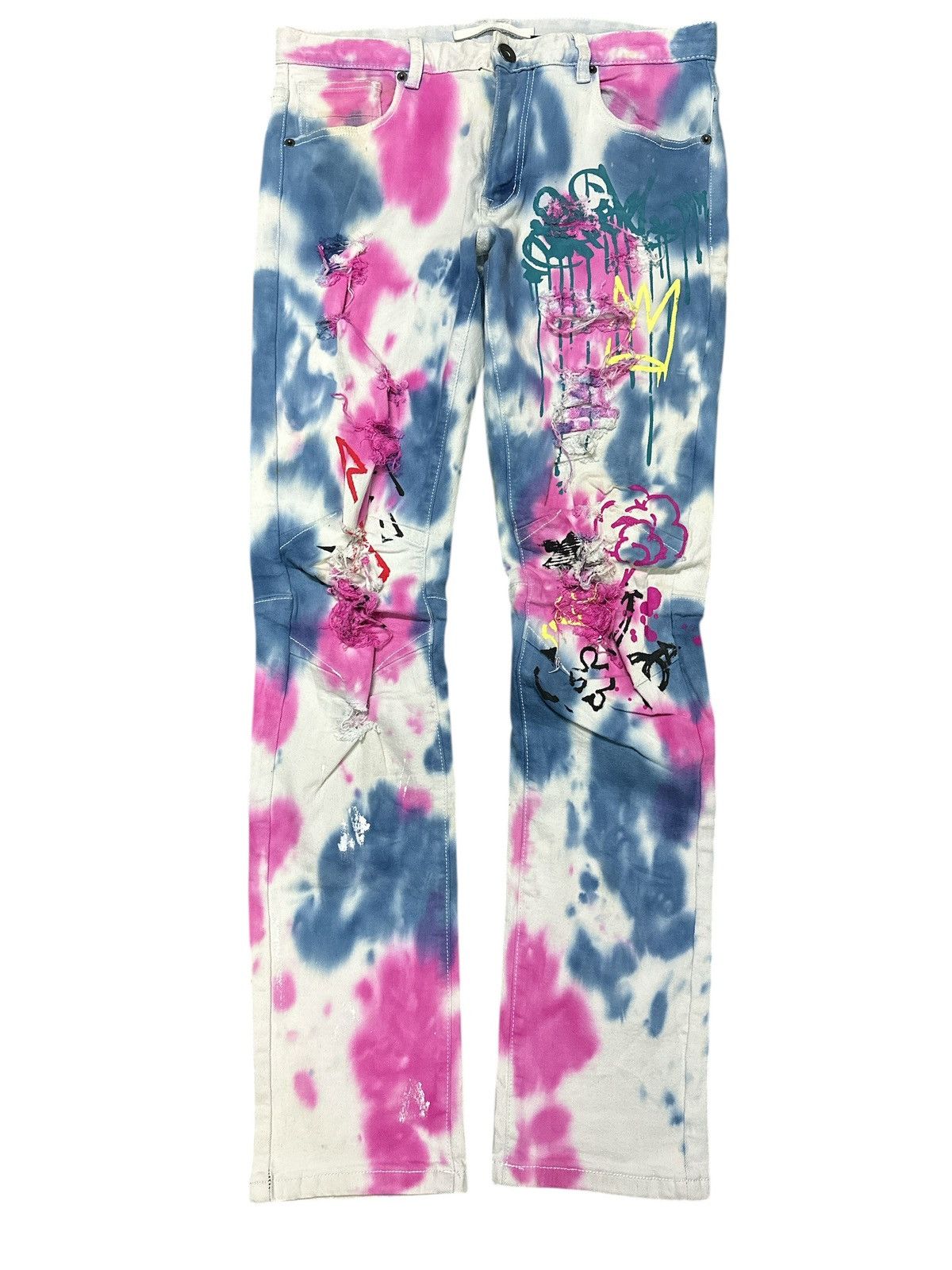 Kapital Distress Style Kloud 9 Strench Denim Brand Multicolour . Size US 32 / EU 48 - 1 Thumbnail