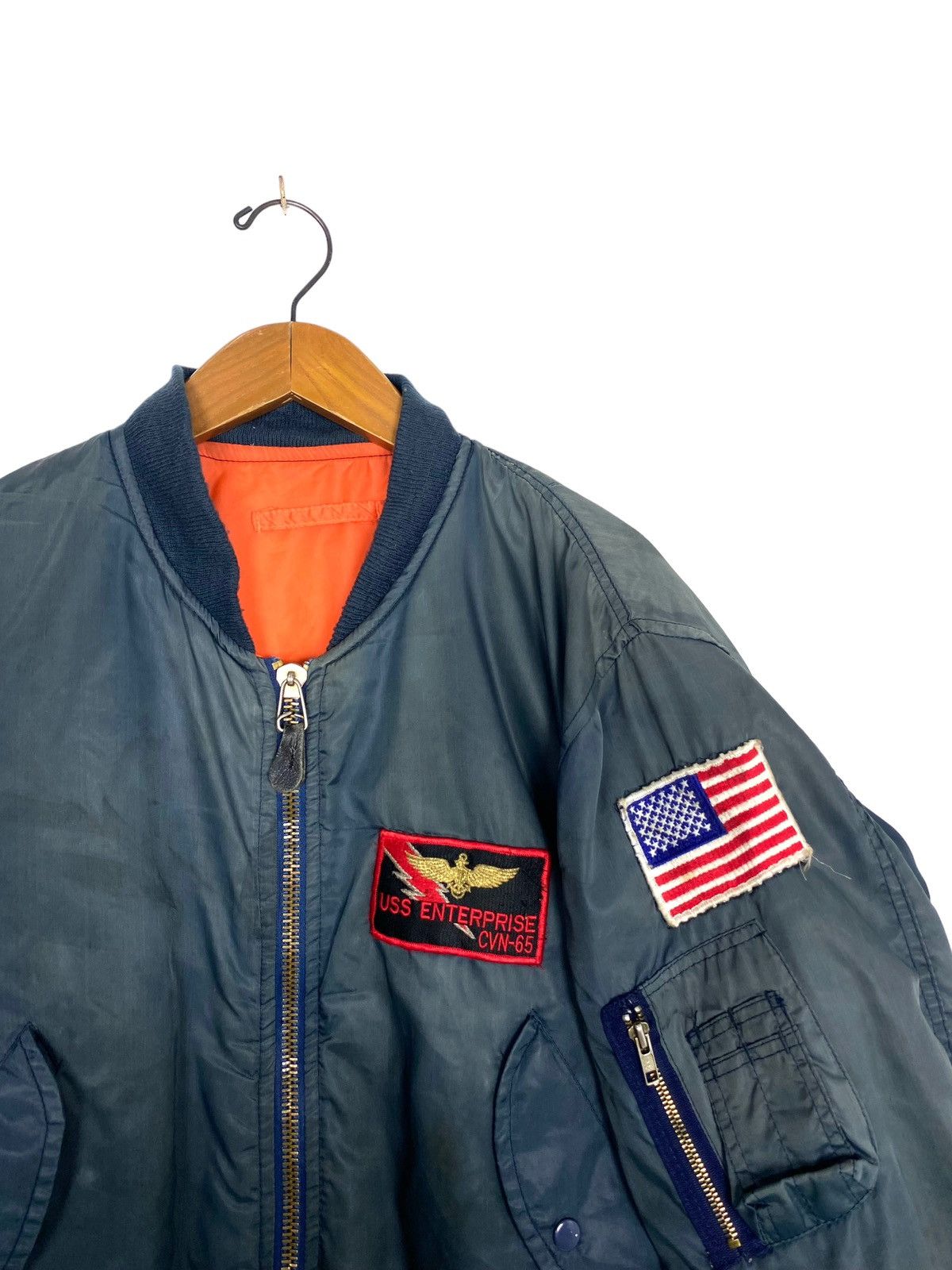 Vintage Rare‼️ Vintage Uss Enterprise Bomber Jacket Size US L / EU 52-54 / 3 - 4 Thumbnail