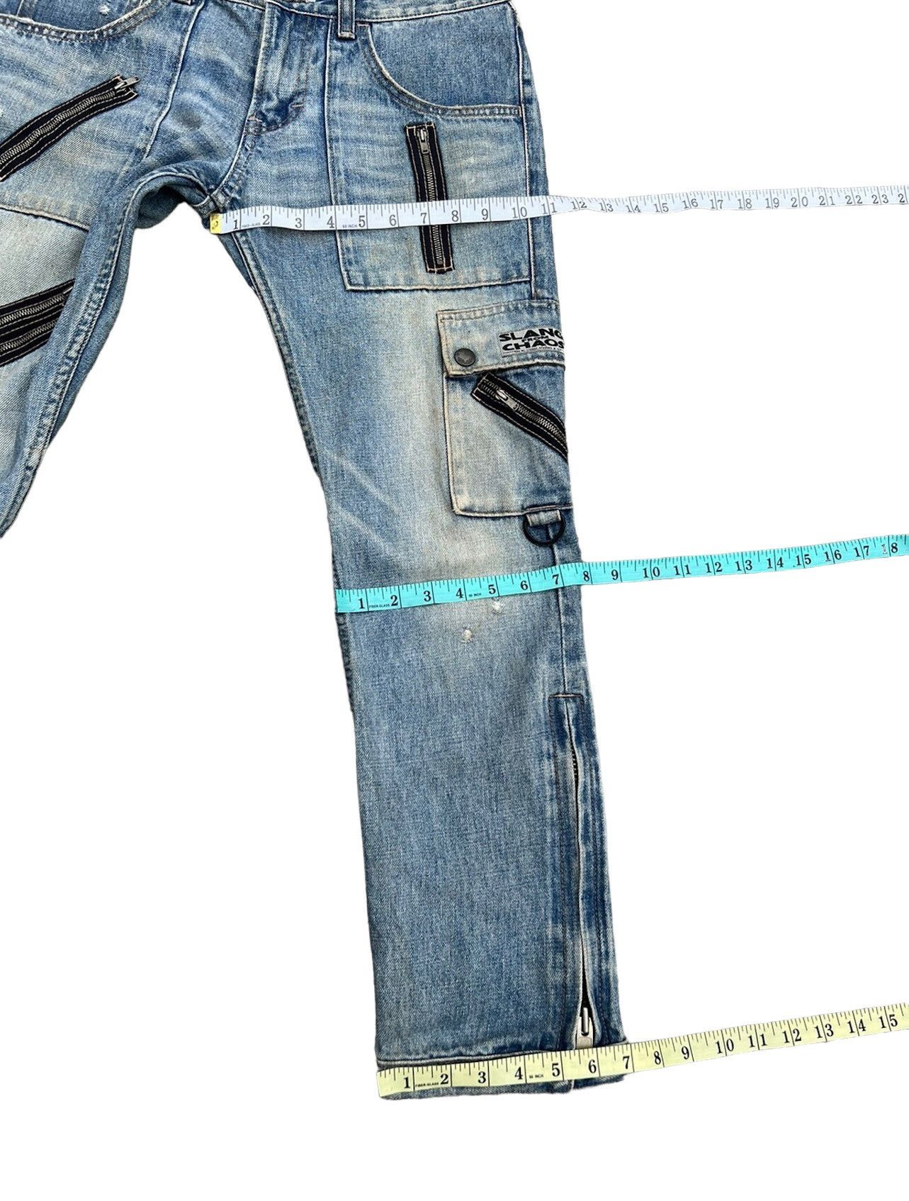 Vintage RNA Slang From Chaos Distressed Zippers Cargo Denim Size US 31 - 5 Thumbnail