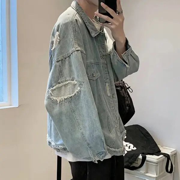 Japanese Brand Mibuki x Maeda Retro Blue Oversized Harajuku Denim Jacket Size US M / EU 48-50 / 2 - 5 Thumbnail