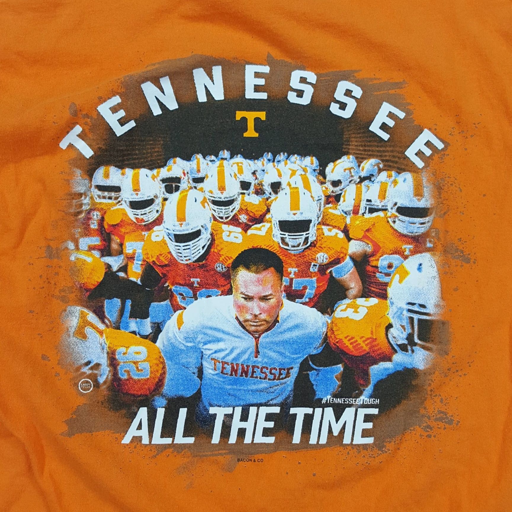 Fruit Of The Loom VINTAGE Tennessee Tough TN Vols Volunteers Football Mens XS Orange Retro T Shirt Size US XS / EU 42 / 0 - 5 Thumbnail