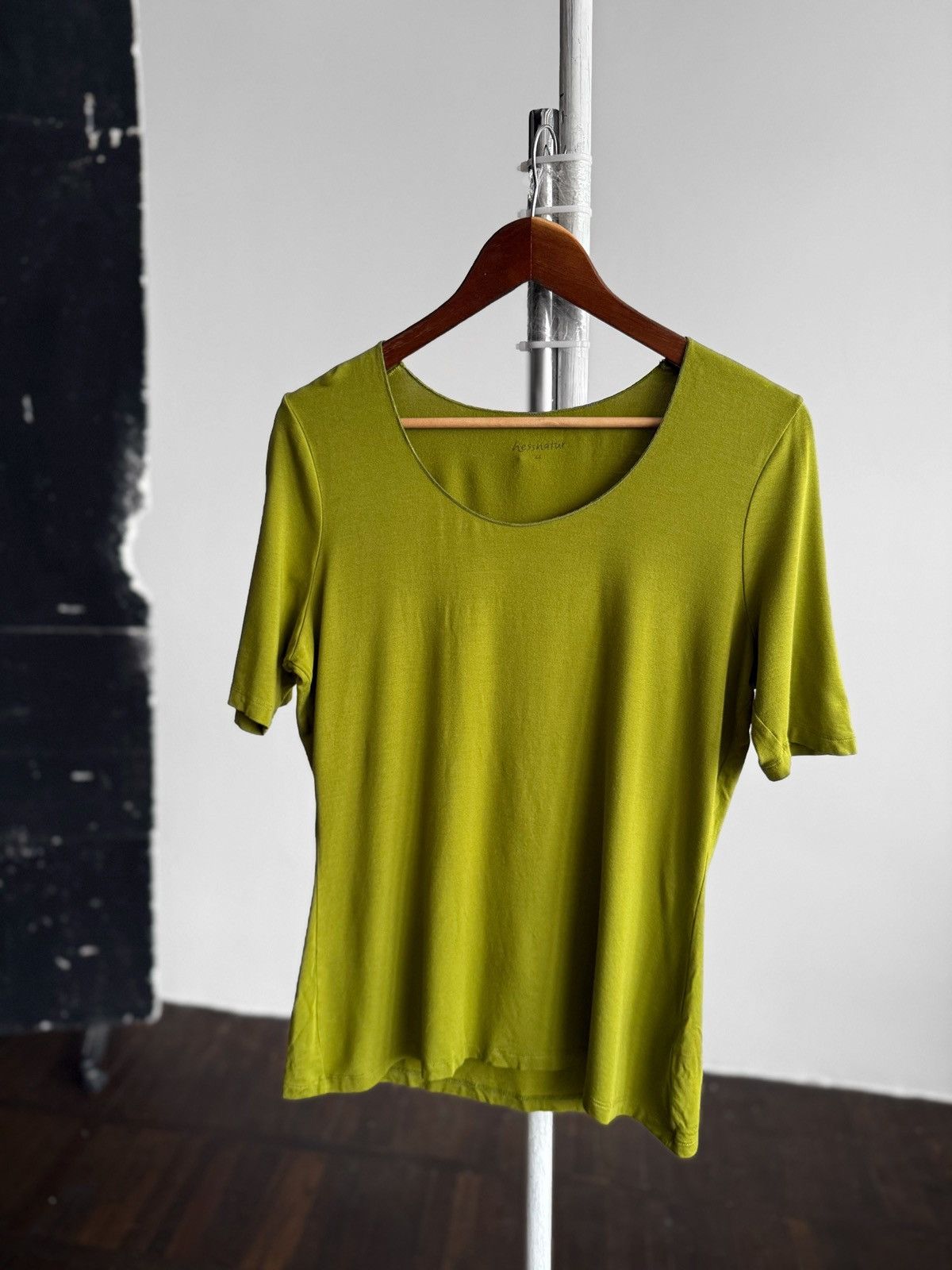Other Hessnatur Womens Modal Top Green SS Soft Basic Eco T Shirt Size L / US 10 / IT 46 - 3 Thumbnail
