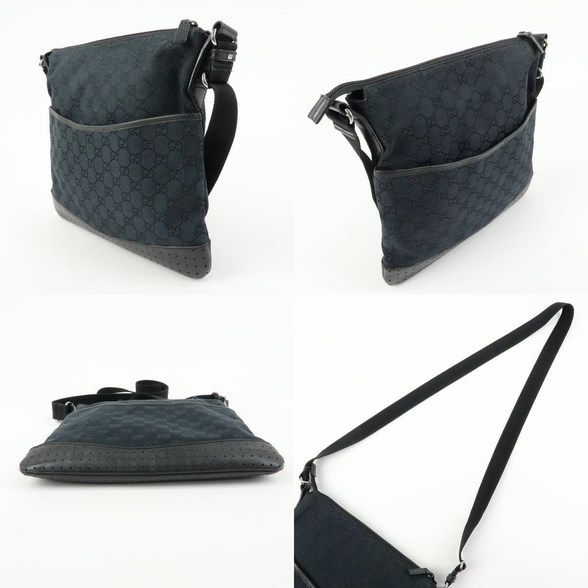 Gucci Gucci GG Canvas Messenger Crossbody Bag Black Size ONE SIZE - 3 Thumbnail