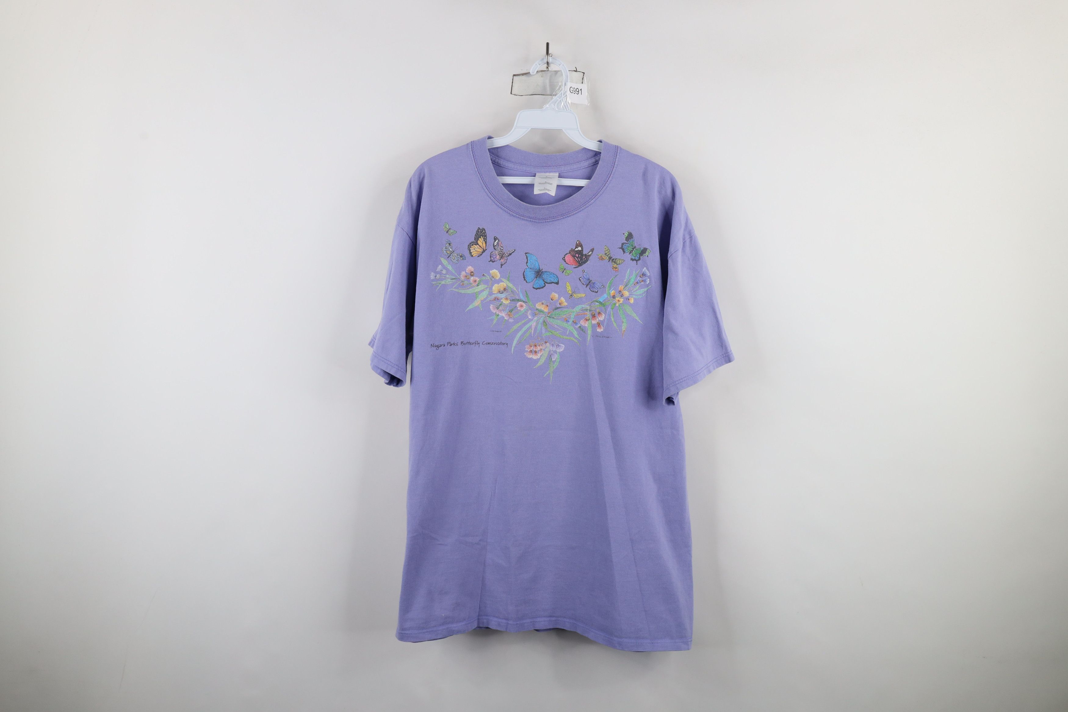 Vintage Vintage 90s Streetwear Parks Butterfly Conservatory T-Shirt Size L / US 10 / IT 46 - 1 Thumbnail