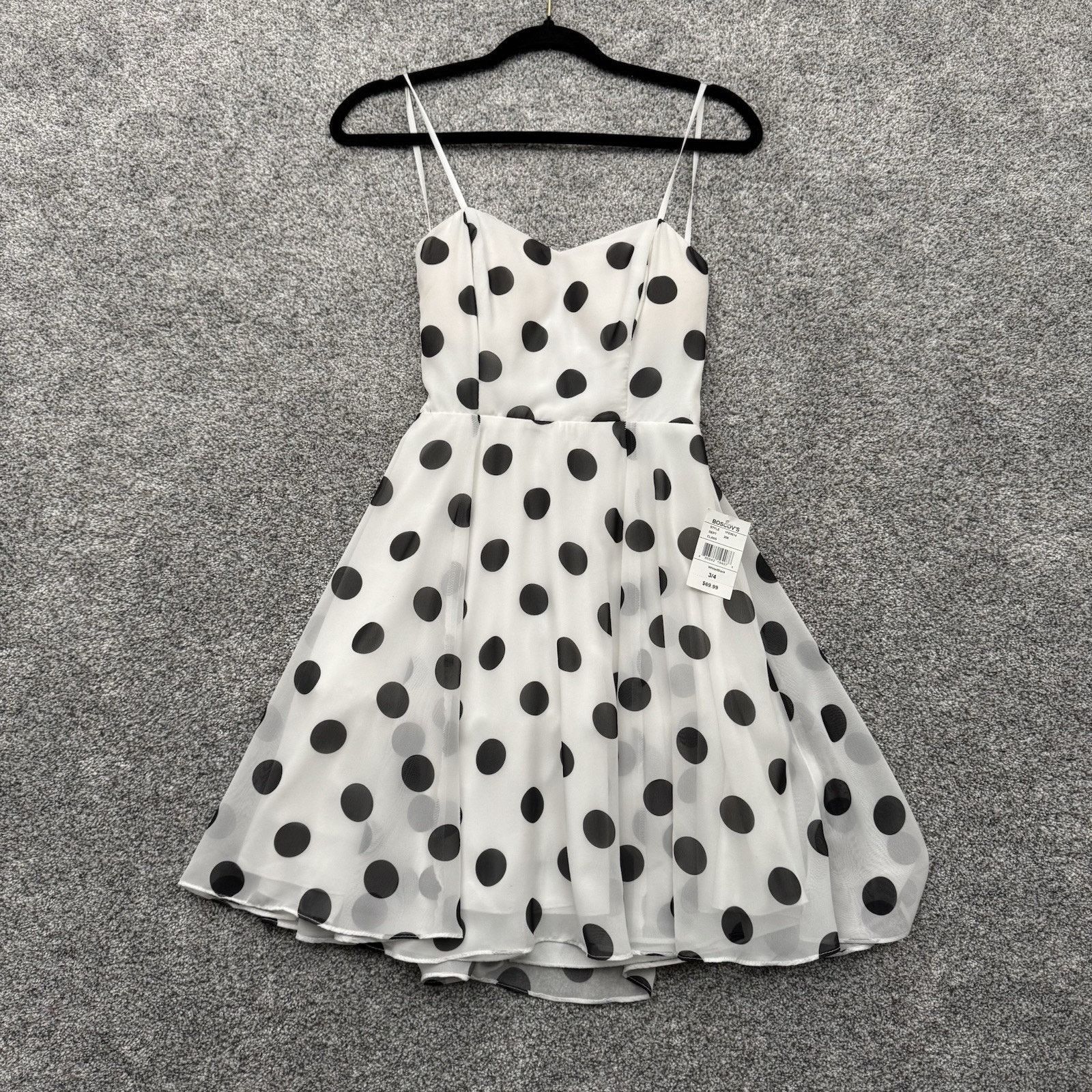 Other 50s Style Dress Size 3/4 Coquette Flowy Swing Polka Dot Chic Size S / US 4 / IT 40 - 1 Thumbnail