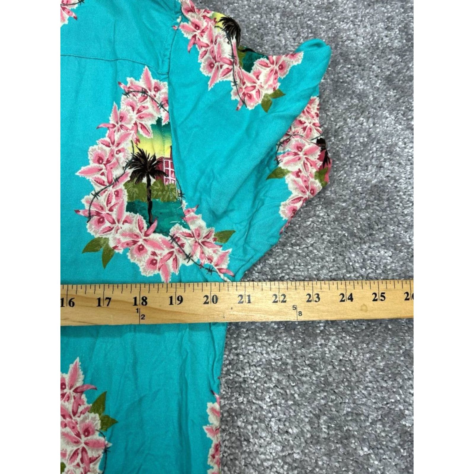 Vintage Duvin Men's Hawaiian Shirt Button-Up Casual Floral Short Sleeve Blue Size US L / EU 52-54 / 3 - 6 Thumbnail