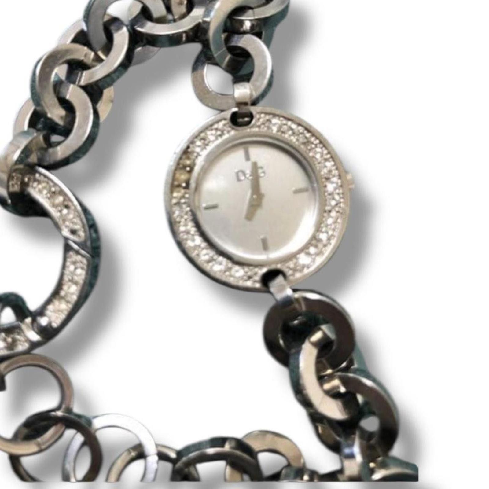 Dolce & Gabbana Dolce & Gabbana goth grunge style silver chain hoop watch Size ONE SIZE - 3 Thumbnail