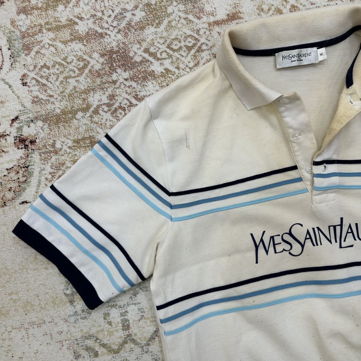 Yves Saint Laurent Vintage YSL Polo T-shirts Trashed Style Old Money Y2K 00s Size US M / EU 48-50 / 2 - 6 Thumbnail