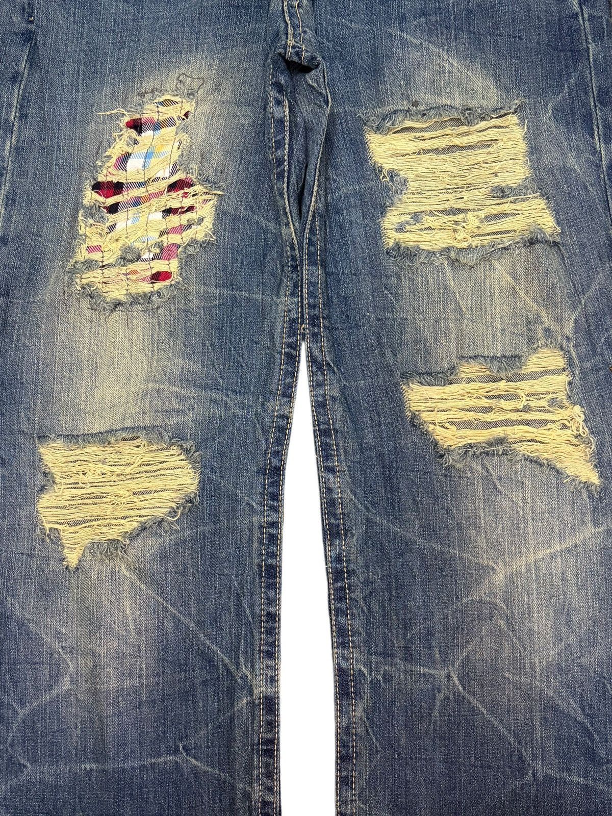 Ksubi Vintage Japanese Brand Faded Wash Patch Distress Jeans Size 30" / US 8 / IT 44 - 3 Thumbnail
