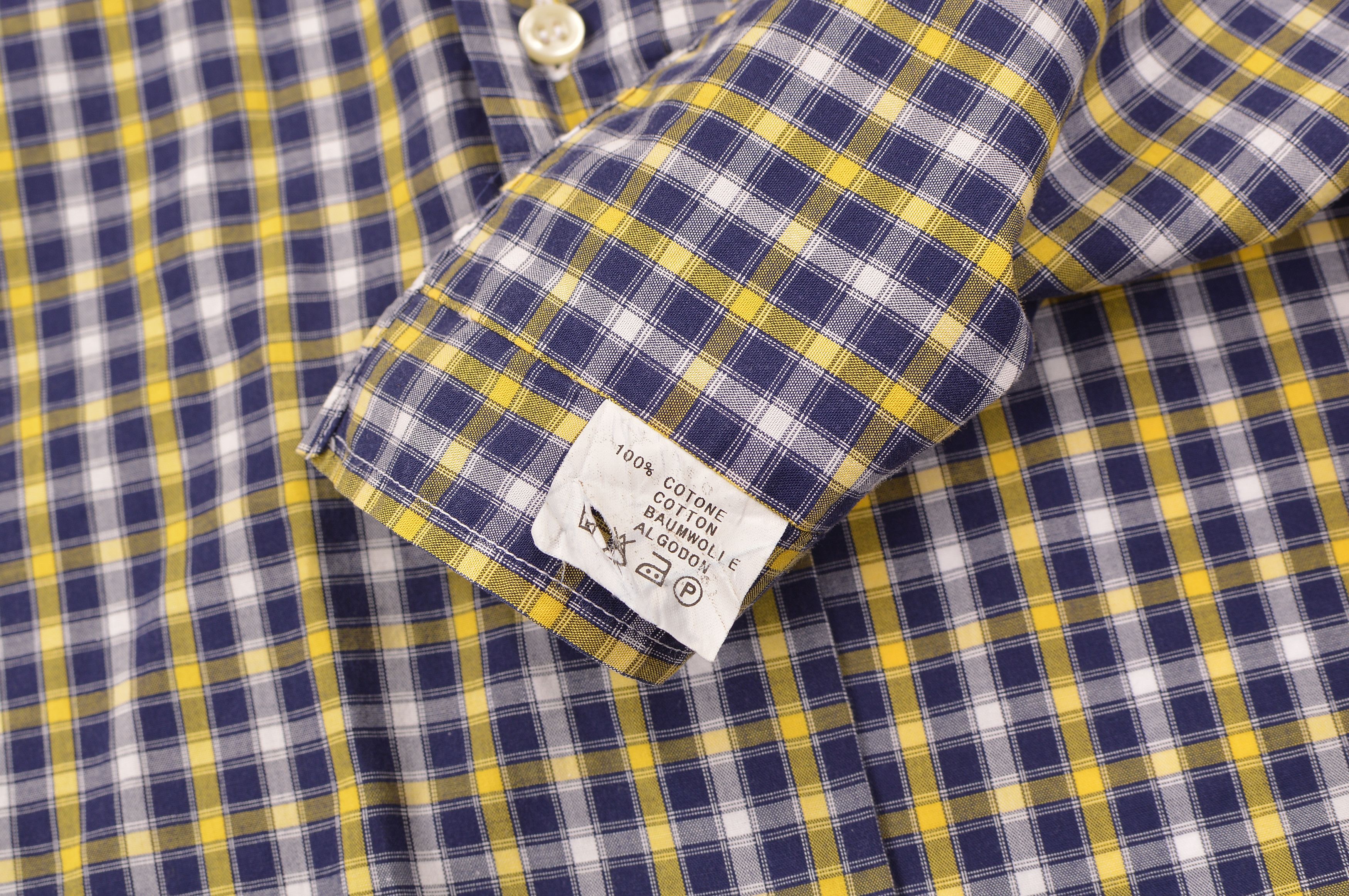Saint Laurent Paris × Vintage × Yves Saint Laurent YSL Yves Saint Laurent Pour Homme Vtg Check SS Button Shirt Size US XL / EU 56 / 4 - 6 Thumbnail