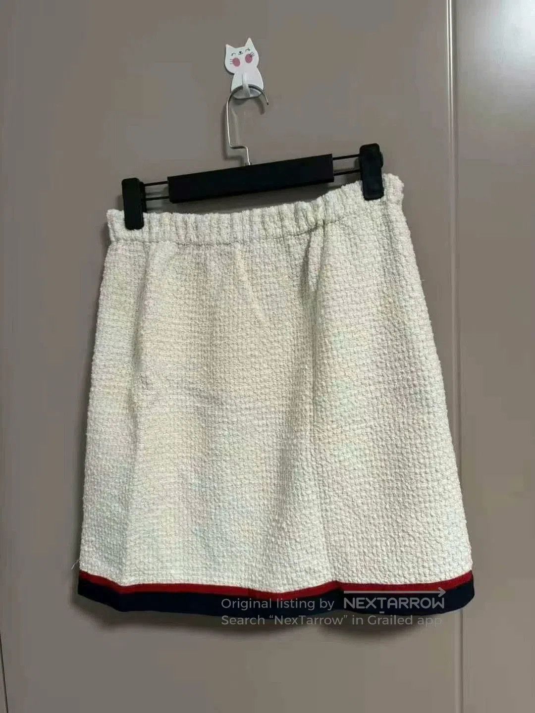 Gucci gucci woven striped skirt in off. Size 39" - 1 Thumbnail