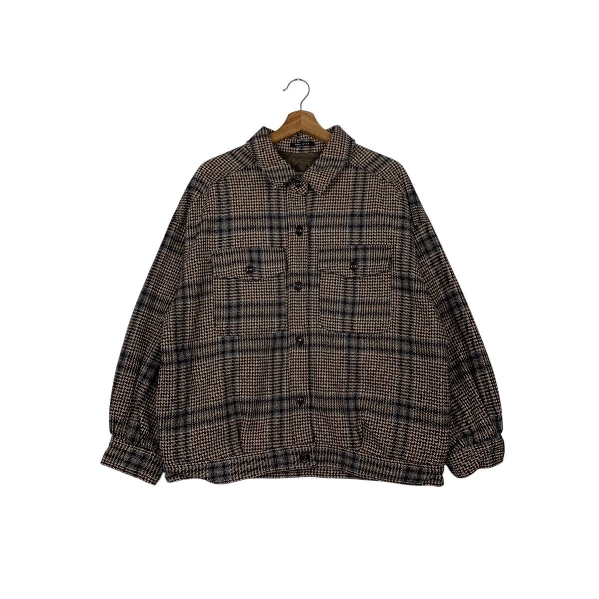 Japanese Brand ONE WAY Checked Button Casual Jacket #2129-C93 Size US M / EU 48-50 / 2 - 1 Thumbnail