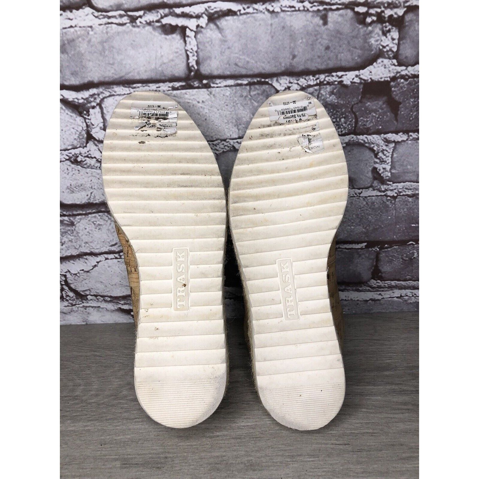 Trask TRASK Cork Tan Sparkle Star Espadrilles Slip On Shoes Women Size US 8 / IT 38 - 16 Thumbnail