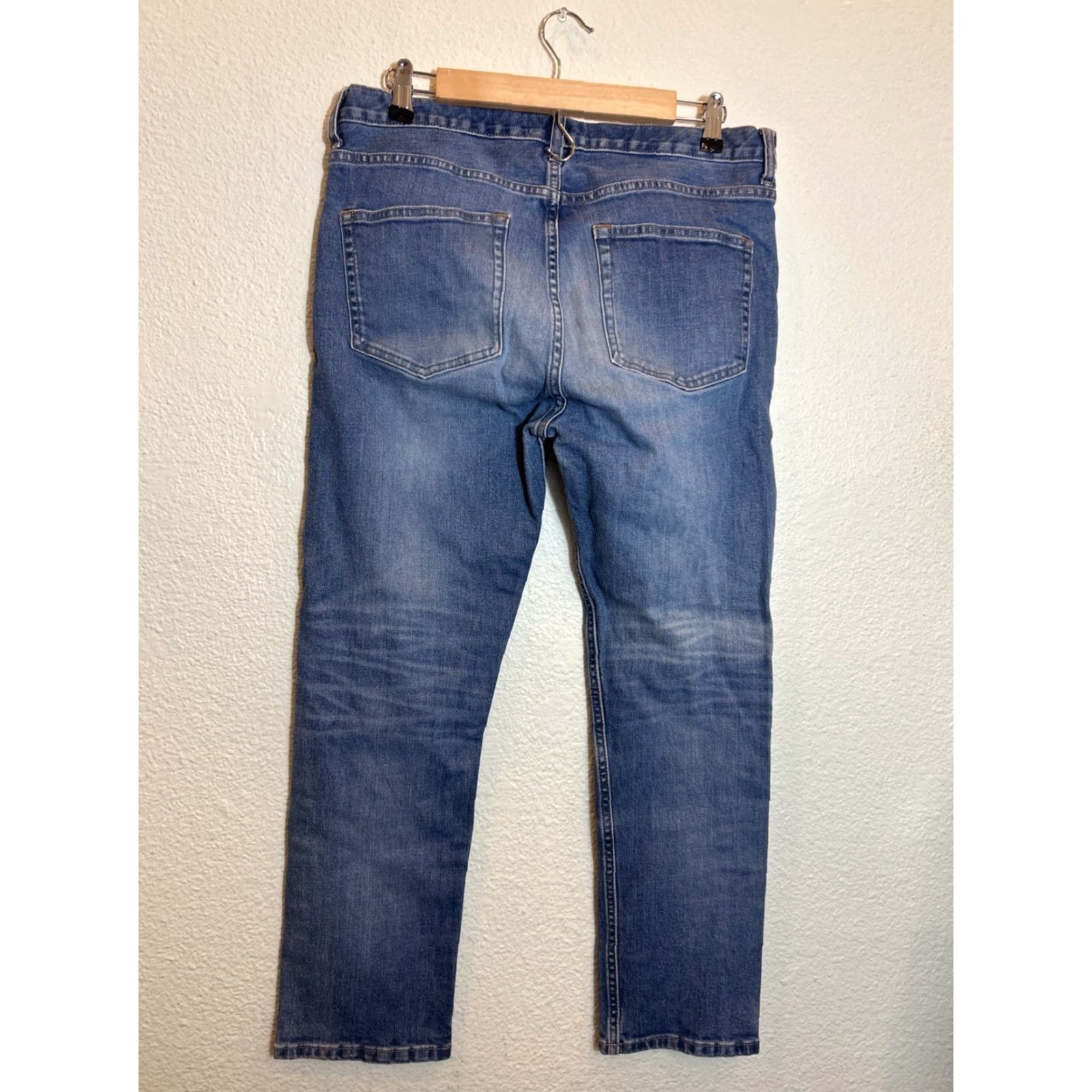 Everlane Everlane Jeans Women Medium Wash Hi Rise 32 x 27 Straight Blue 32 Womens Size 24" / US 00 / IT 34 - 7 Thumbnail