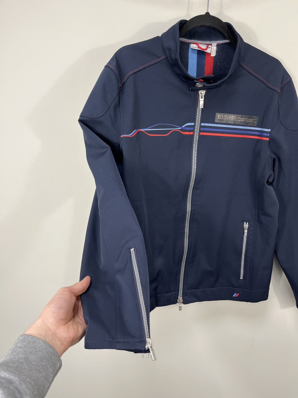 BMW Vintage BMW Motorsport Men’s Navy Full Zip Racing Jacket Size US L / EU 52-54 / 3 - 10 Thumbnail