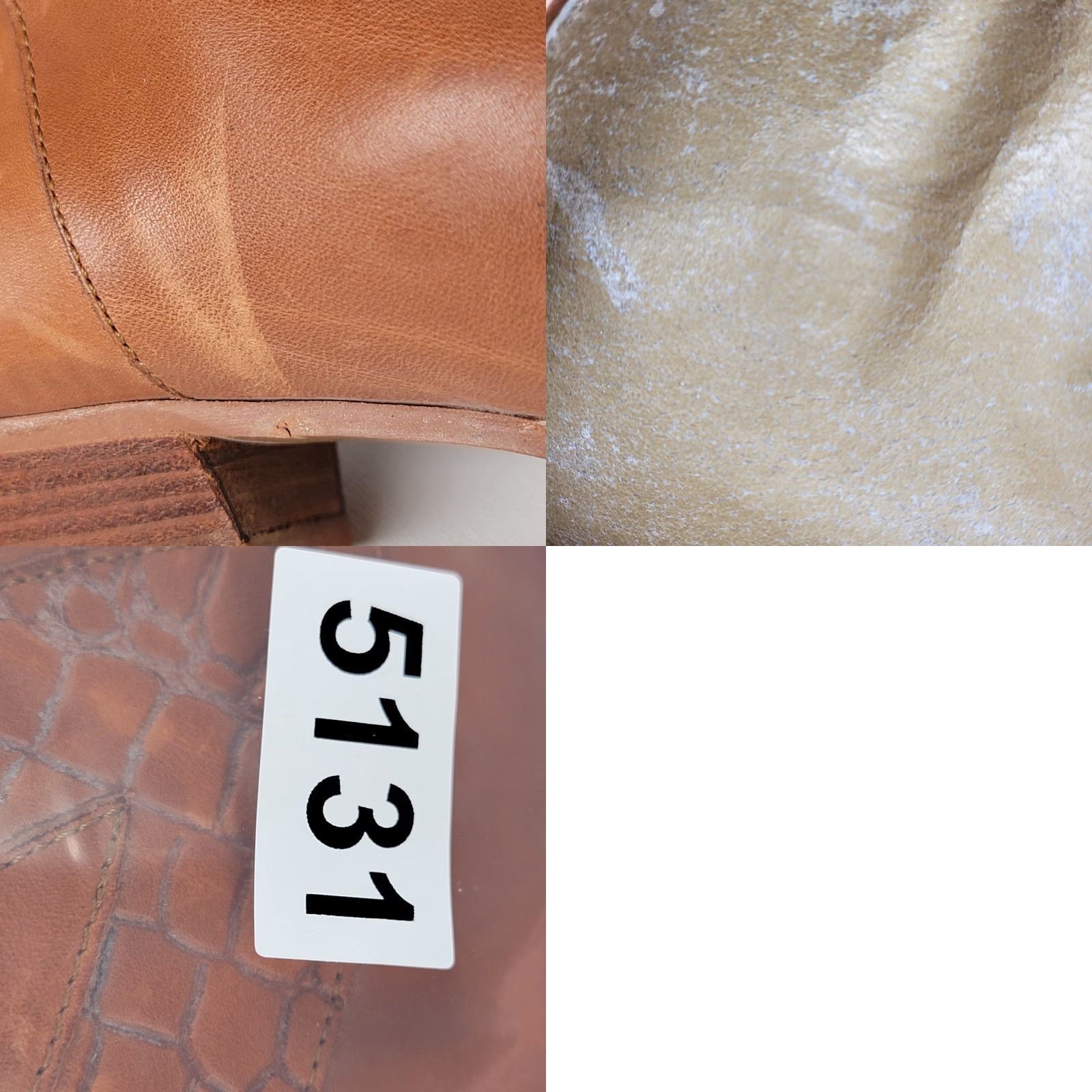 Vintage VINTAGE Wild World Boots Leather Brown Mid-Calf Women 36/6 Casual Party/Cocktail Almond Toe Studded Pull On Flat Heel Riding Boot Italy Womens Size US 6 / IT 36 - 10 Thumbnail