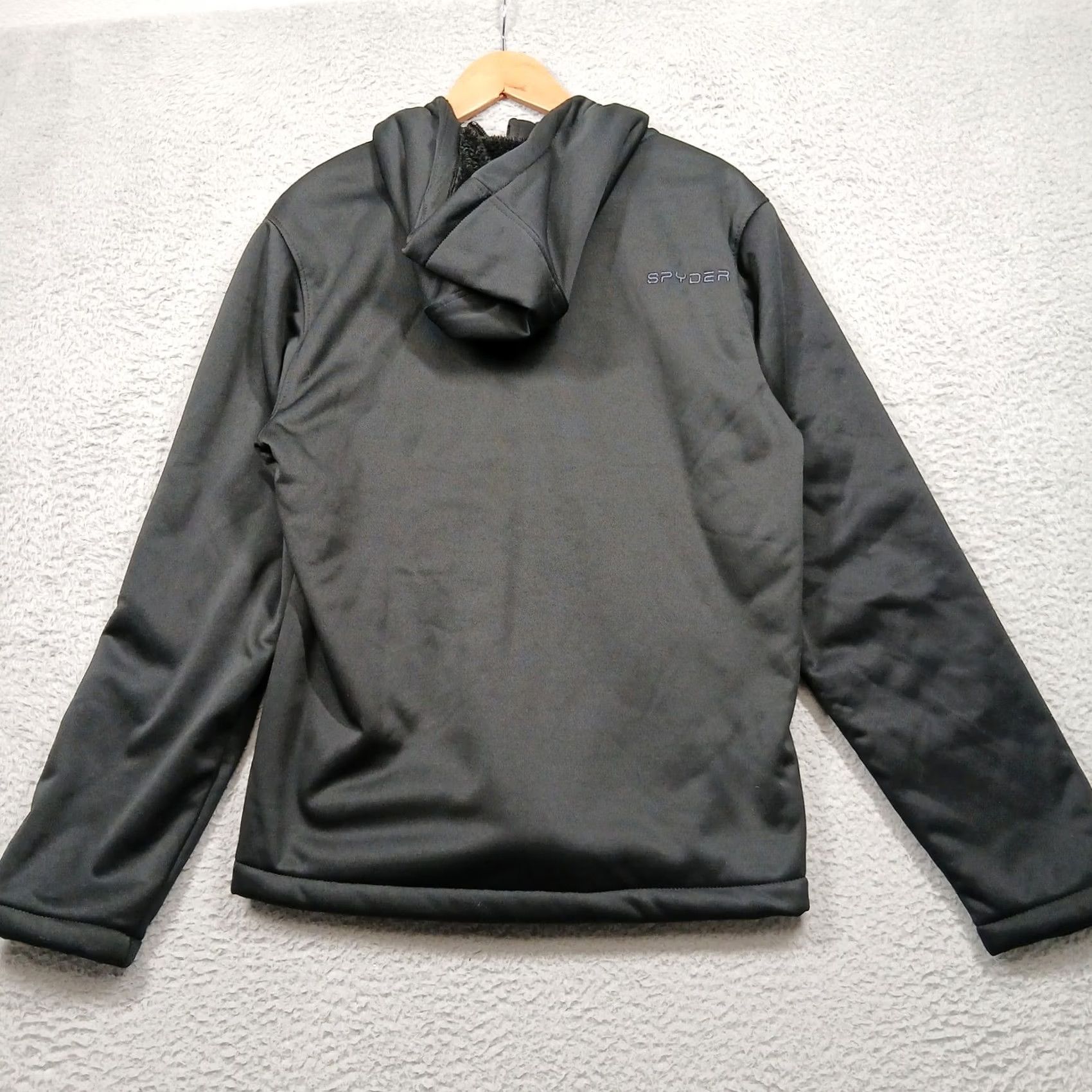 Spyder Spyder Men's S Black Softshell Hooded Jacket Full Zip Fleece Lined Size US S / EU 44-46 / 1 - 3 Thumbnail