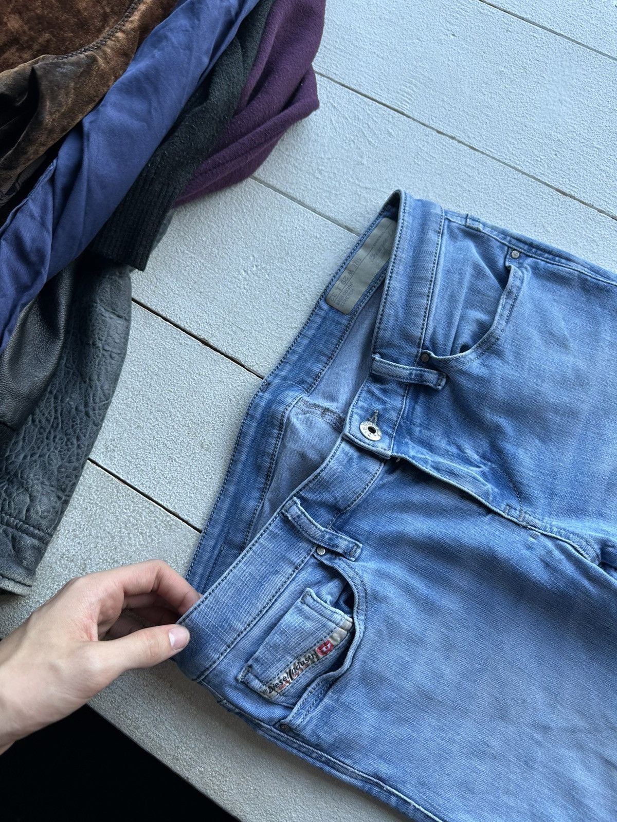 Diesel 🚨 DIESEL IFSIXWASNINE JEANS DENIM RARE Y2K FIT GOTHIC PUNK Size 29" - 2 Thumbnail